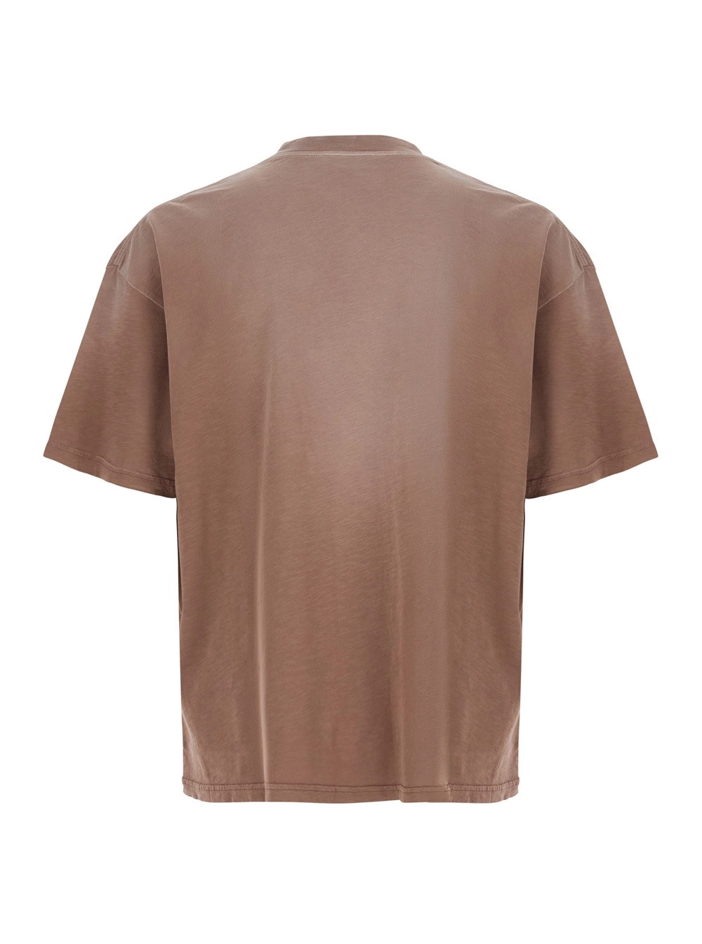 Represent T-shirt girocollo con maxi stampa sul fronte in cotone beige sbiadita uomo, view 2