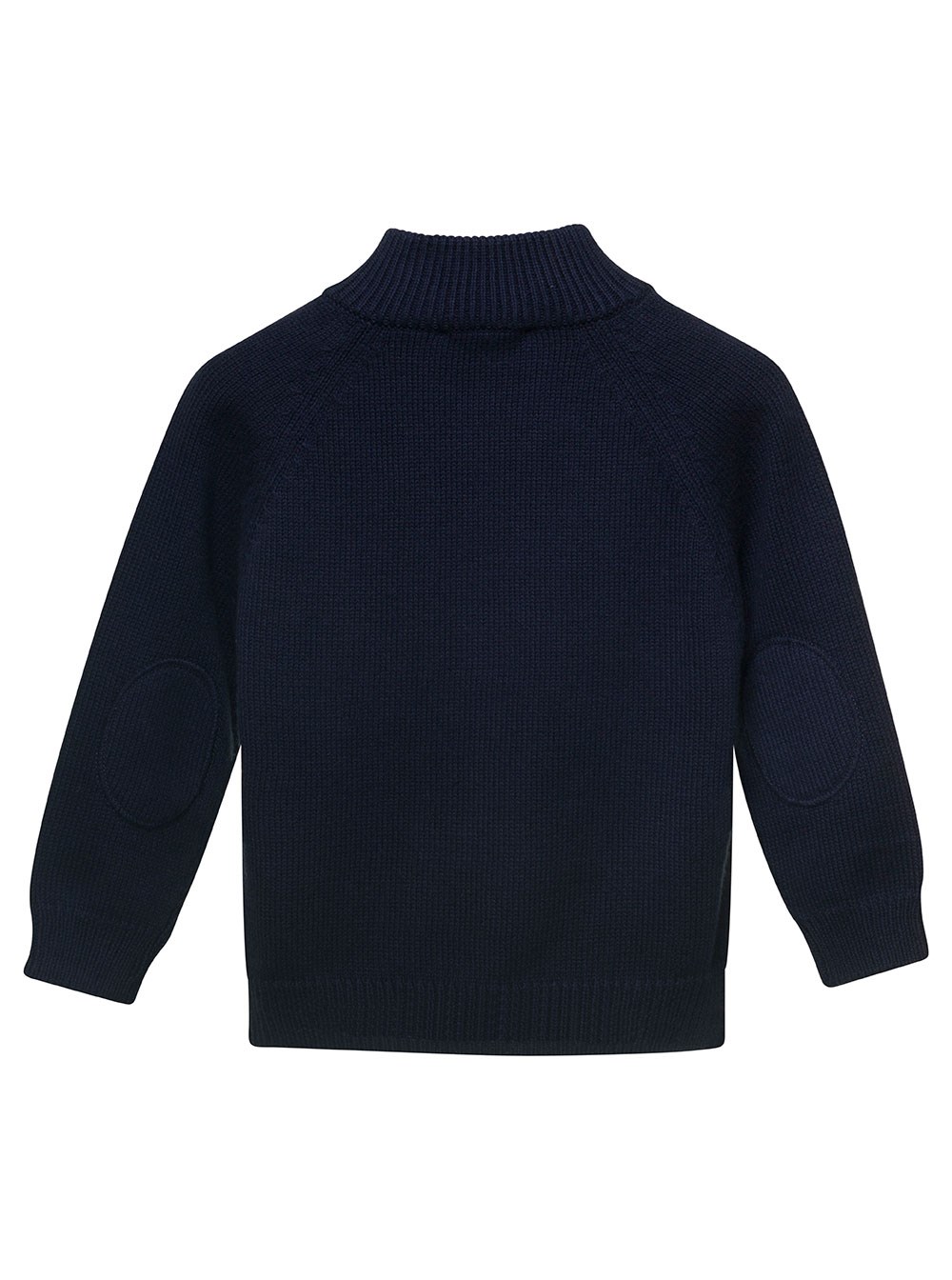 Il gufo kids Felpa a Maglia con Zip in Cotone Blu Neonato, view 2