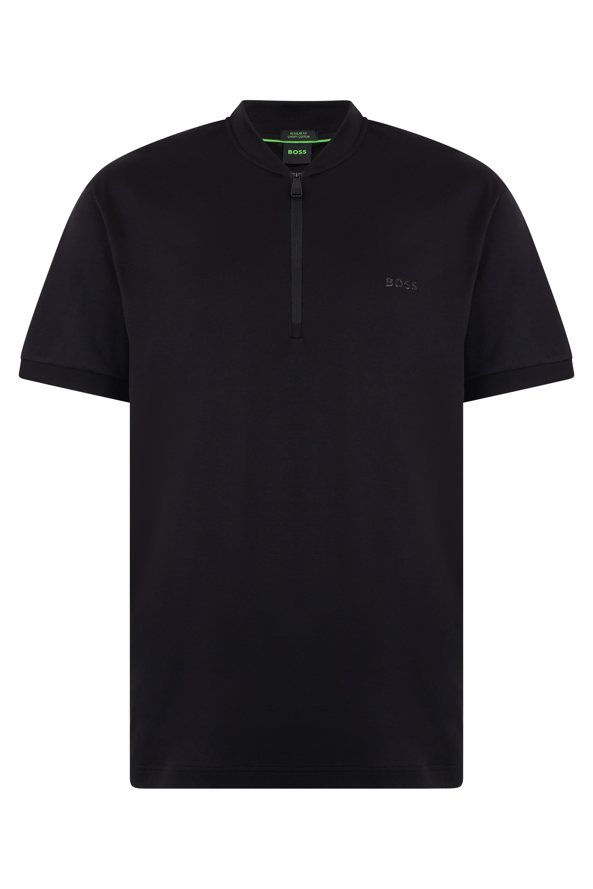 Boss T-shirt con colletto a zip