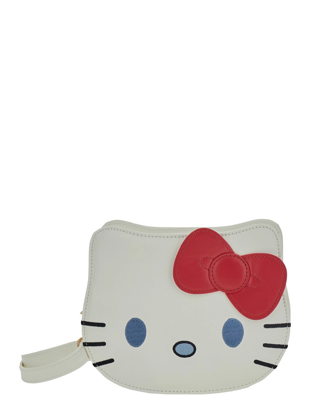 Monnalisa kids Borsa a Tracolla 'Hello Kitty' con Silhouette e Tracolla Regolabile in Tessuto Tecnico Bianca Bambina