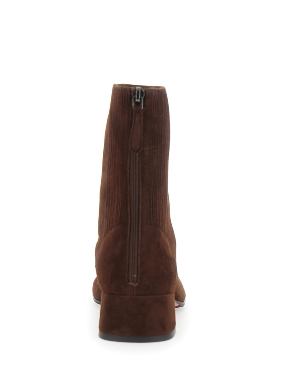 Aquazzura Stivaletti alla Caviglia 'SAINT HONORE' con chiusura con zip sul retro in suede marroni Donna, view 4