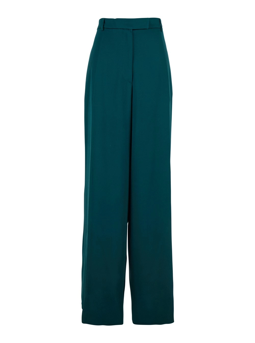 Dries Van Noten Pantaloni con Passanti per Cinture in Tessuto Blu Donna