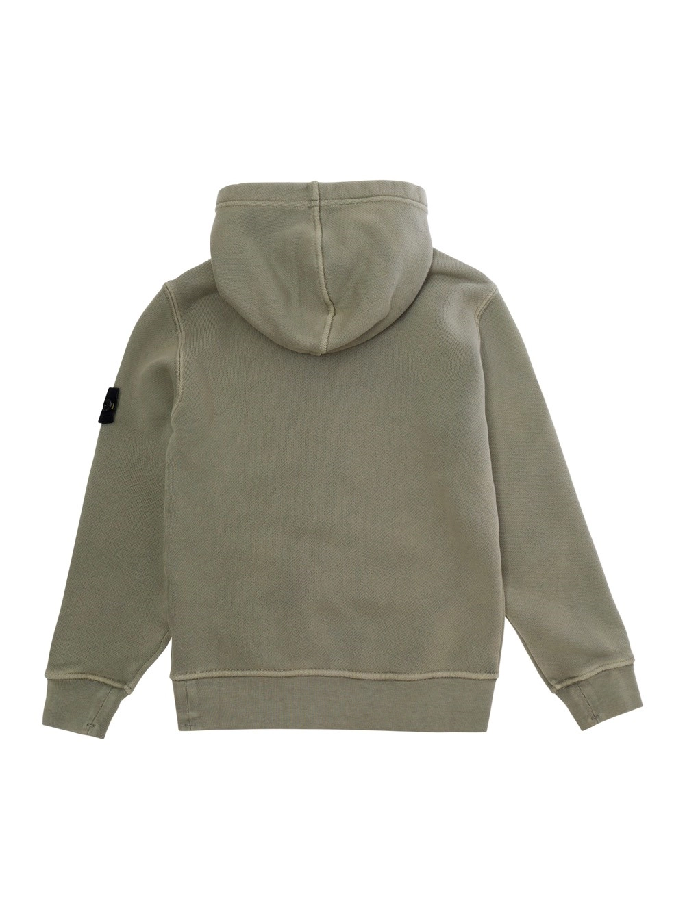 Stone island kids Hoodie sweater con collo a cappuccio e tasca frontale in beige per bambino, view 2
