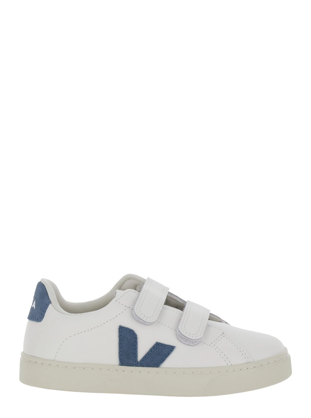 Veja kids SMALL ESPLAR - Sneakers Bianche con Dettagli Colorati in Pelle - Bambino