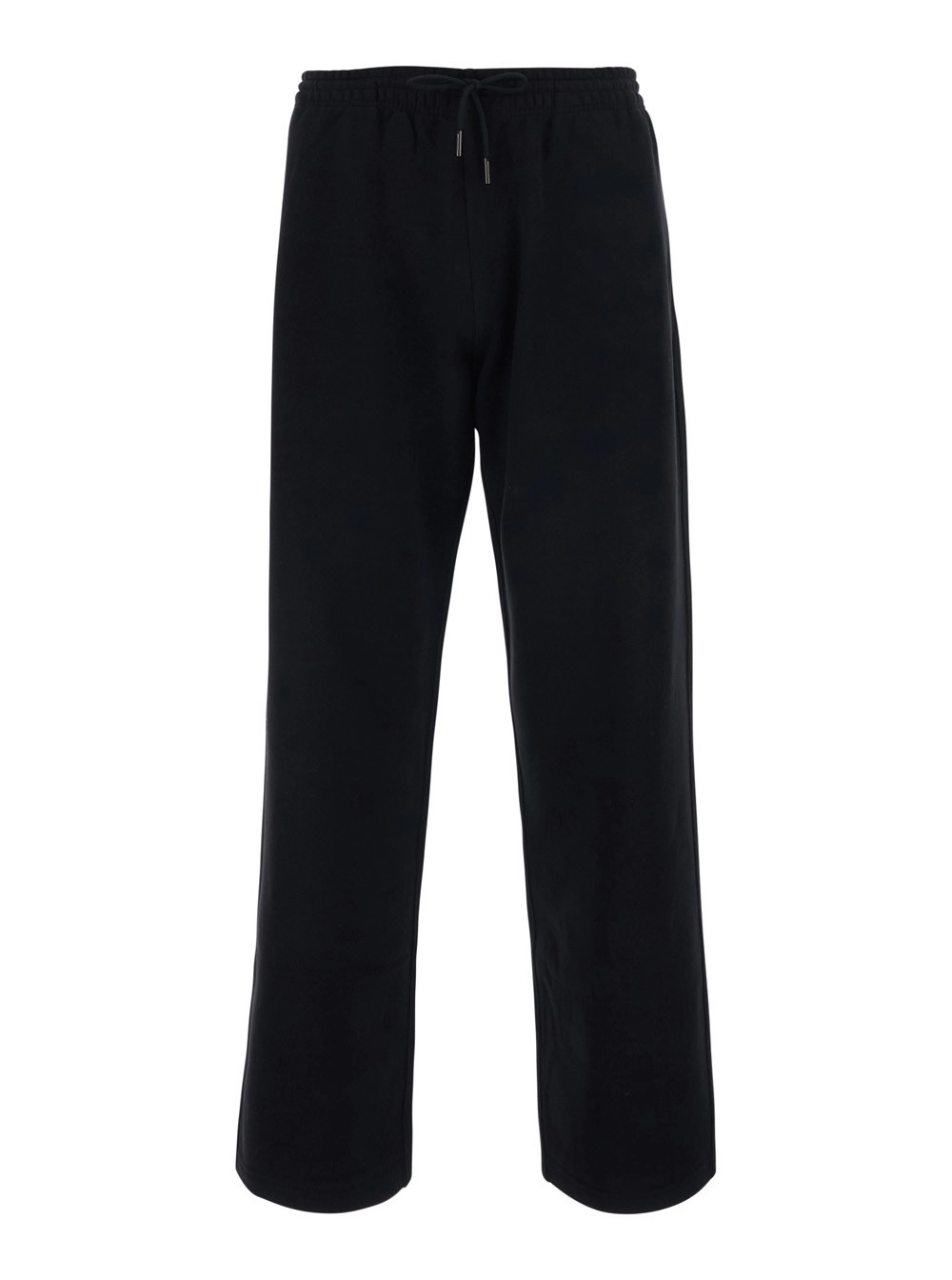 Burberry Pantaloni 'Jodie' con vita con coulisse e patch Check sul retro in cotone neri donna