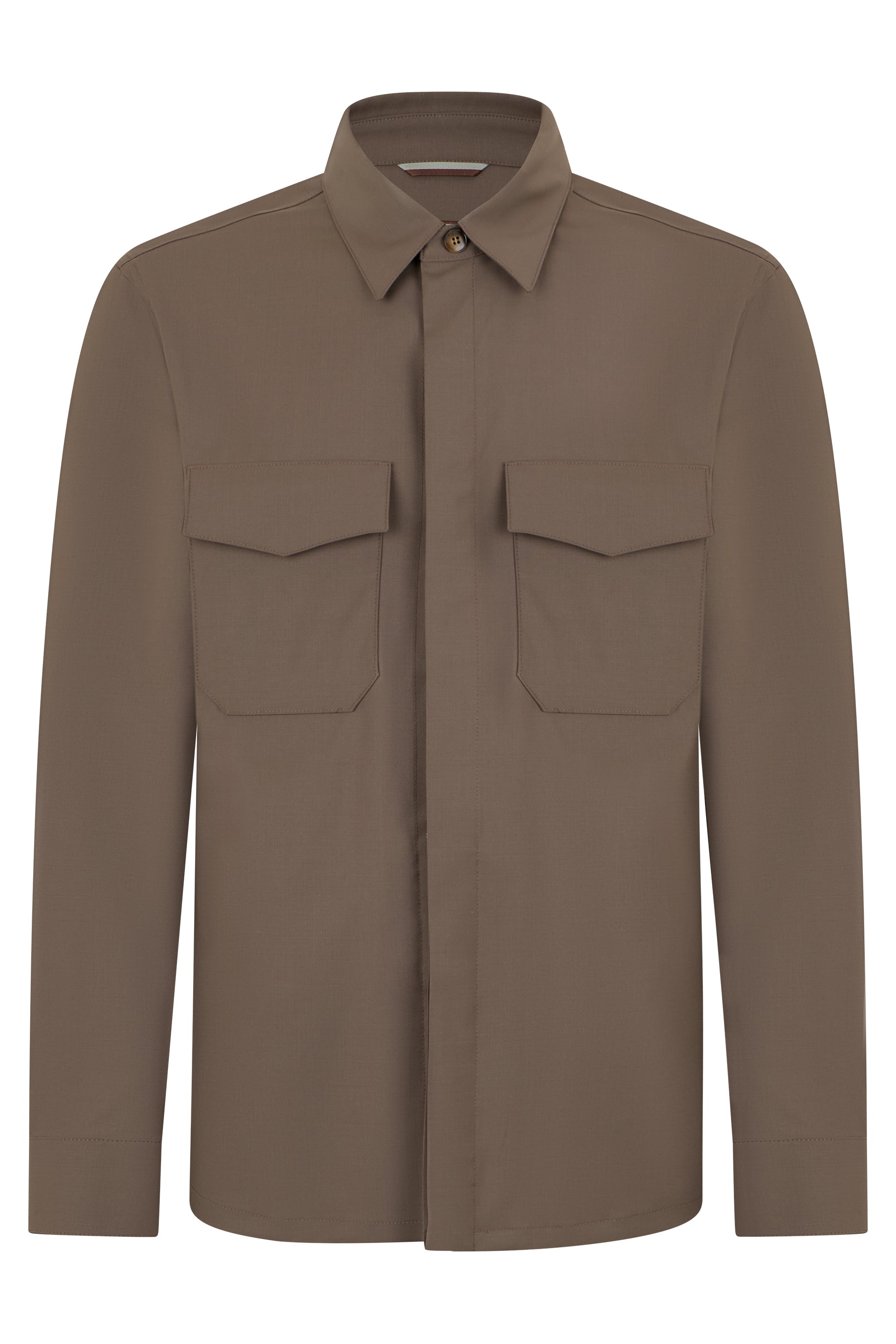 Canali Camicia in lana a maniche lunghe