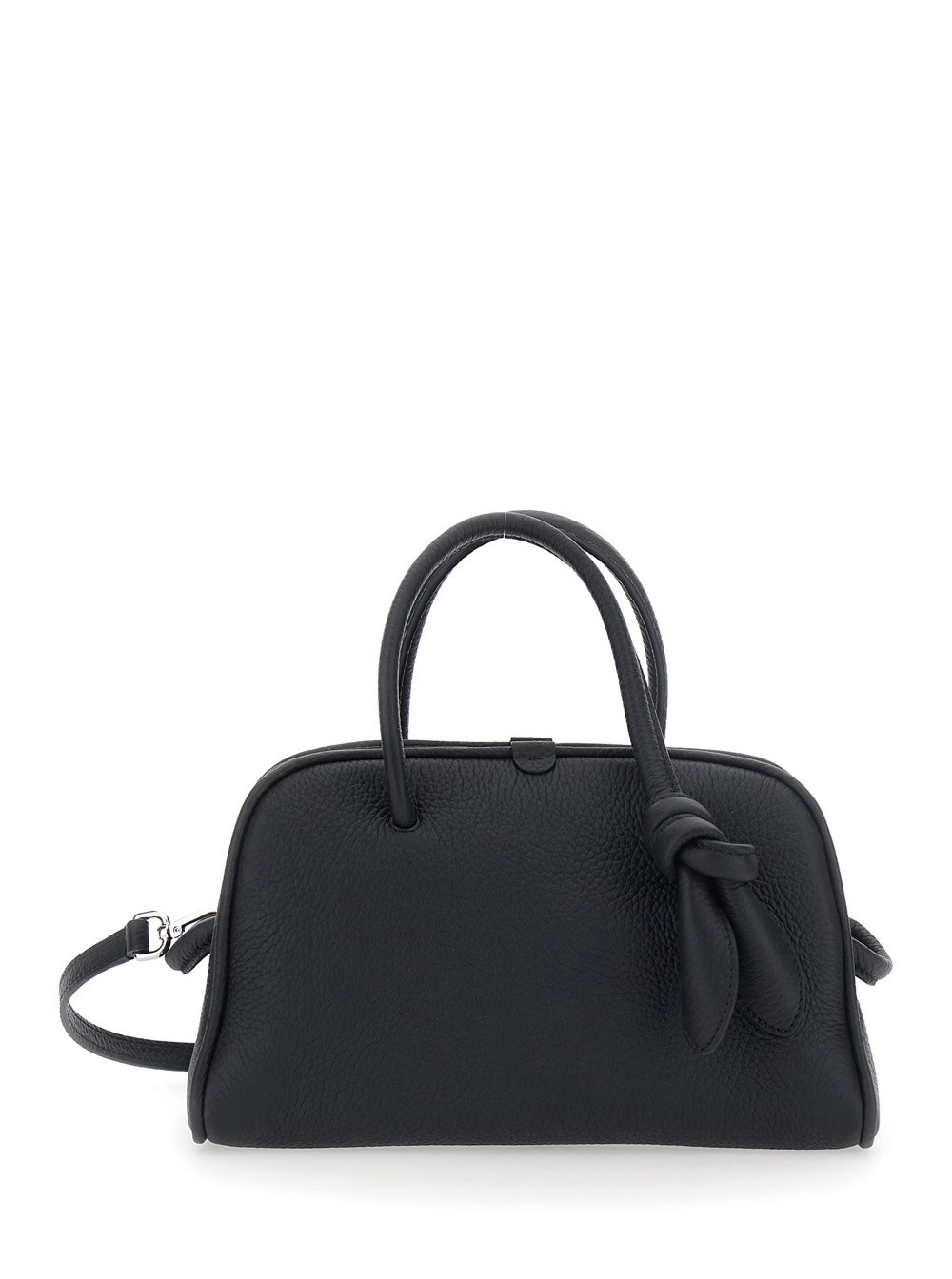 Jacquemus Borsa a Mano 'Le Petit Turismo' con Tracolla Regolabile e Removibile in Pelle Nera Donna