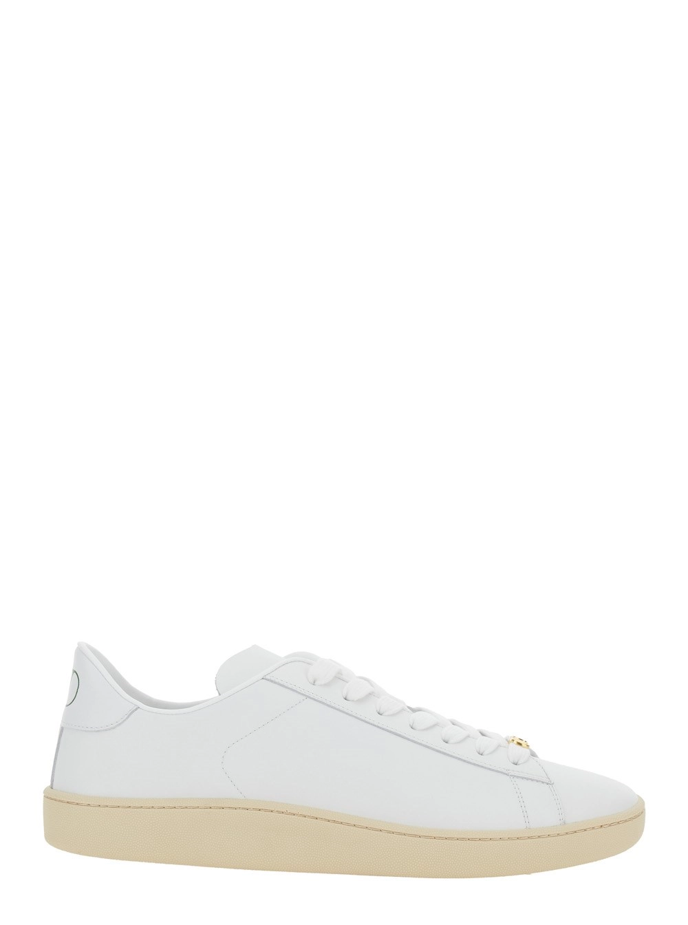Valentino Garavani Sneaker 'Royco' Low Top con VLogo sul Retro e Placca VLogo sul Laccio in Pelle Bianca Uomo