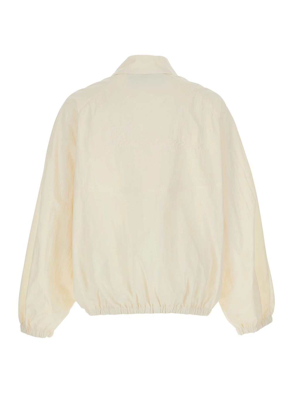 Jacquemus Giubbotto 'Le Coupe-Vent' con Chiusura sul Fronte in Tessuto Tecnico Bianco Uomo, view 2