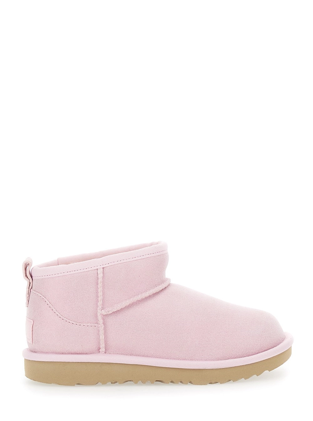 Ugg kids Stivaletti 'Classic Ultra Mini' con Interno in Pelliccia in Pelle Rosa Bambina