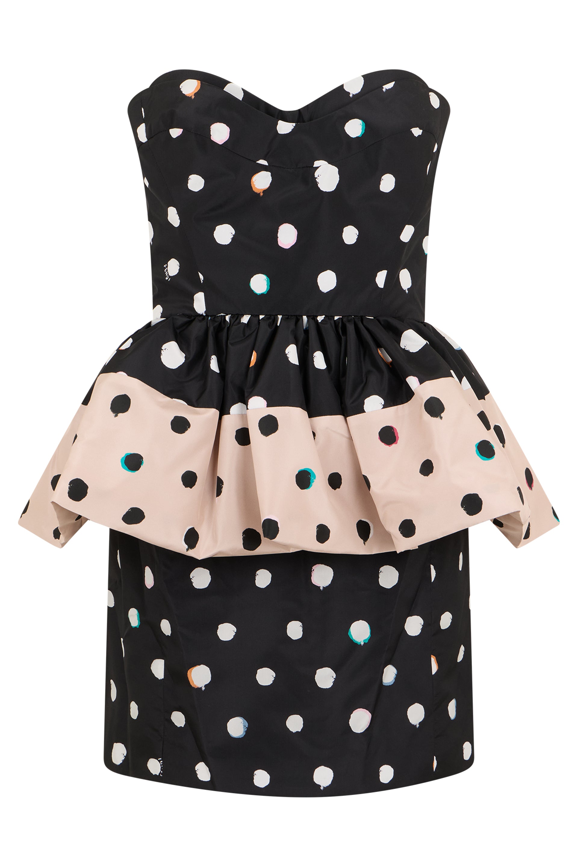 Fendi Abito mini in taffetà con pois