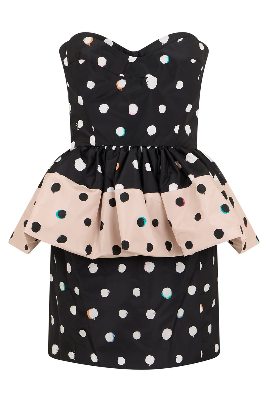 Fendi Abito mini in taffetà con pois