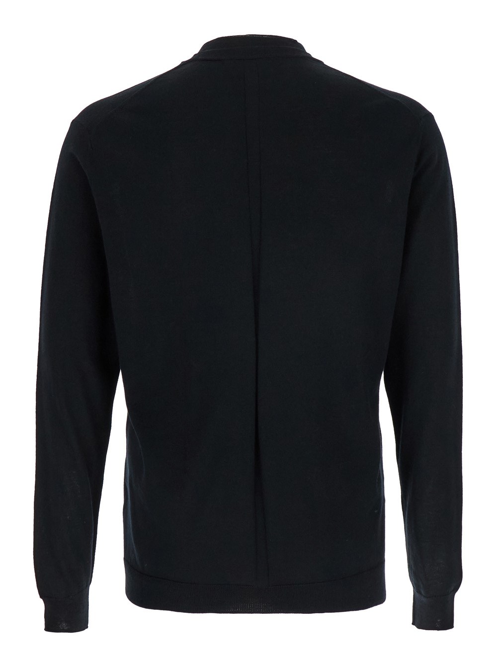 Low brand Pullover Girocollo in Lana Vergine Nero Uomo, view 2