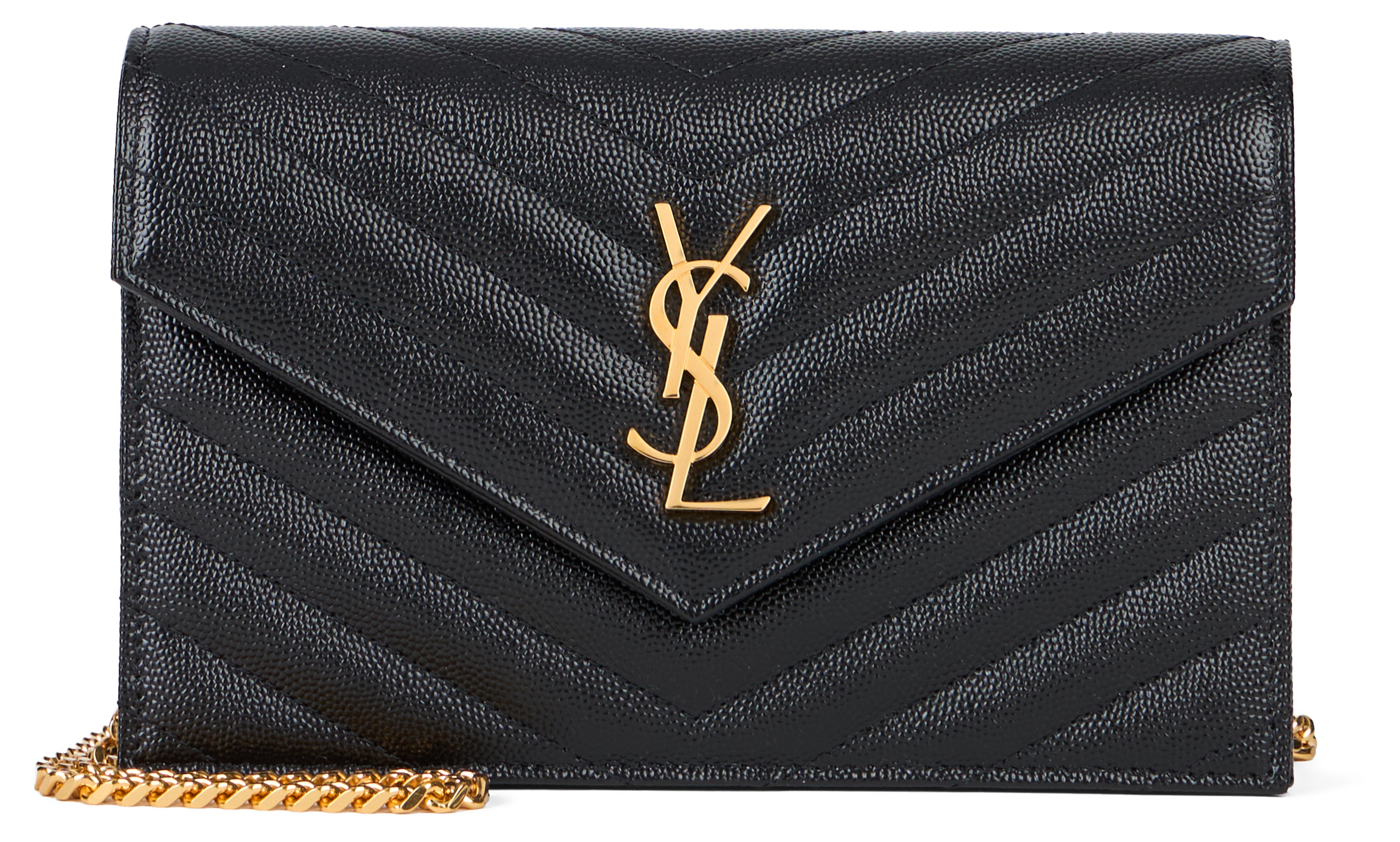 Saint Laurent Pochette envelope con catena cassandre