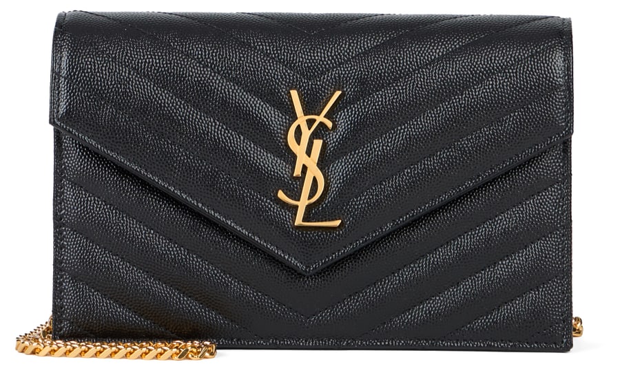 Saint Laurent Pochette envelope con catena cassandre
