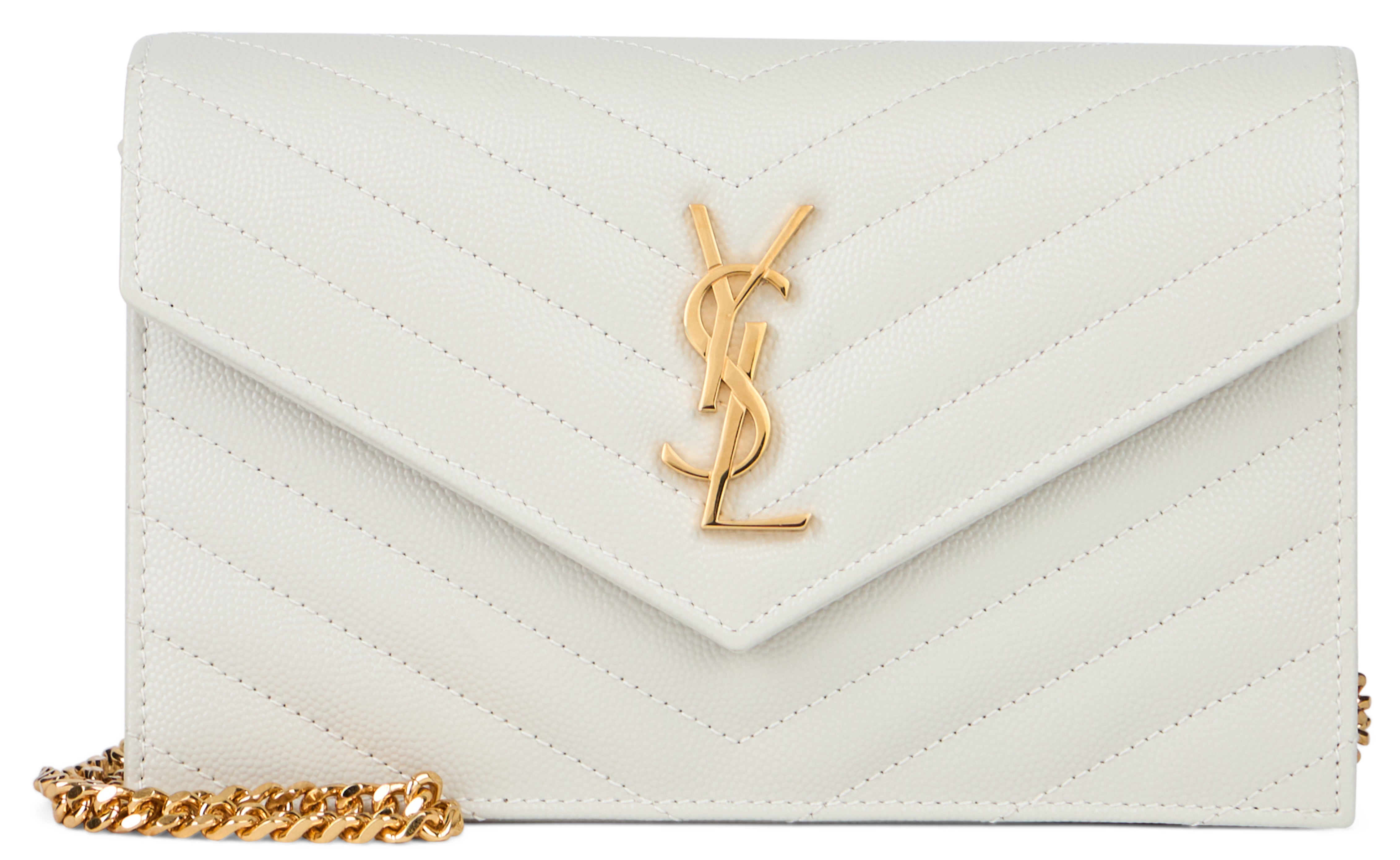 Saint Laurent Pochette envelope con catena cassandre