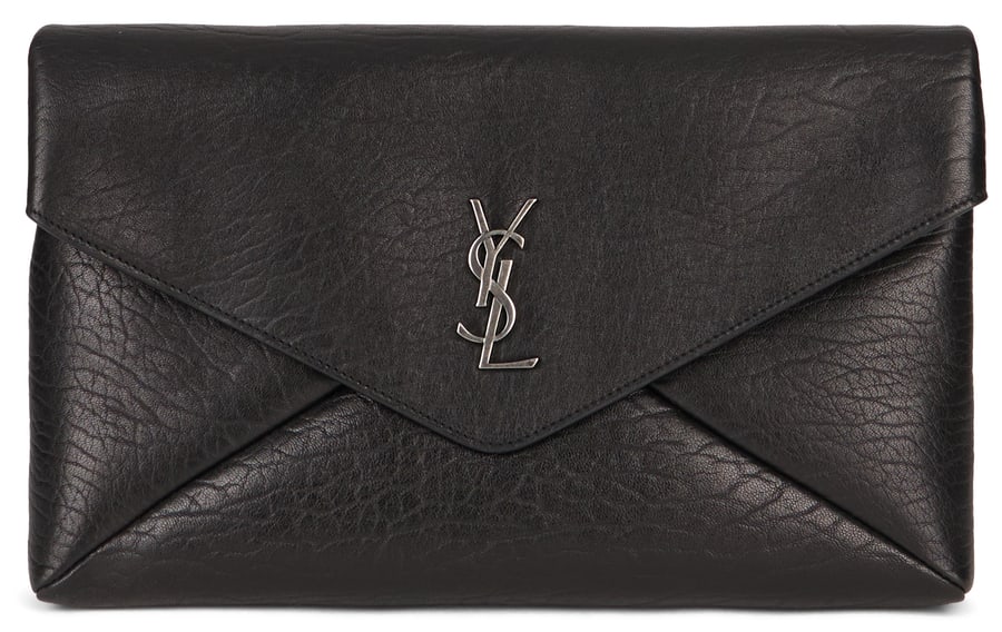 Saint Laurent Clutch in pelle con logo