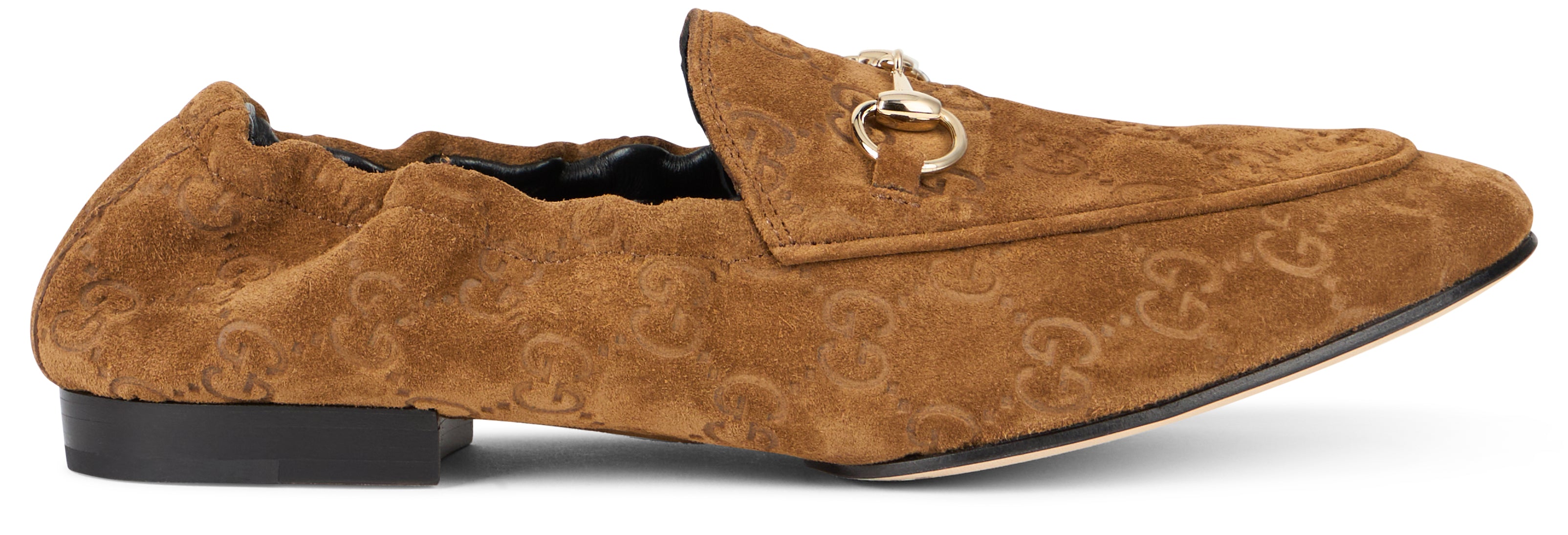 Gucci Mocassino Jordaan in camoscio con monogram