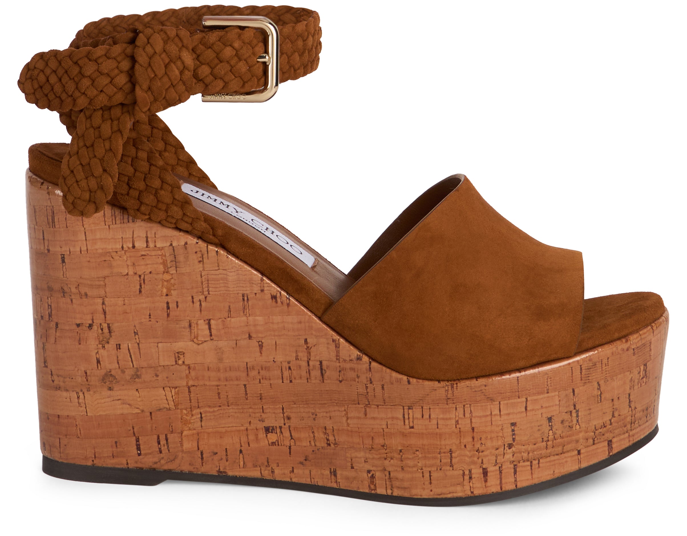 Jimmy Choo Sandalo con zeppa Jori 100 in pelle