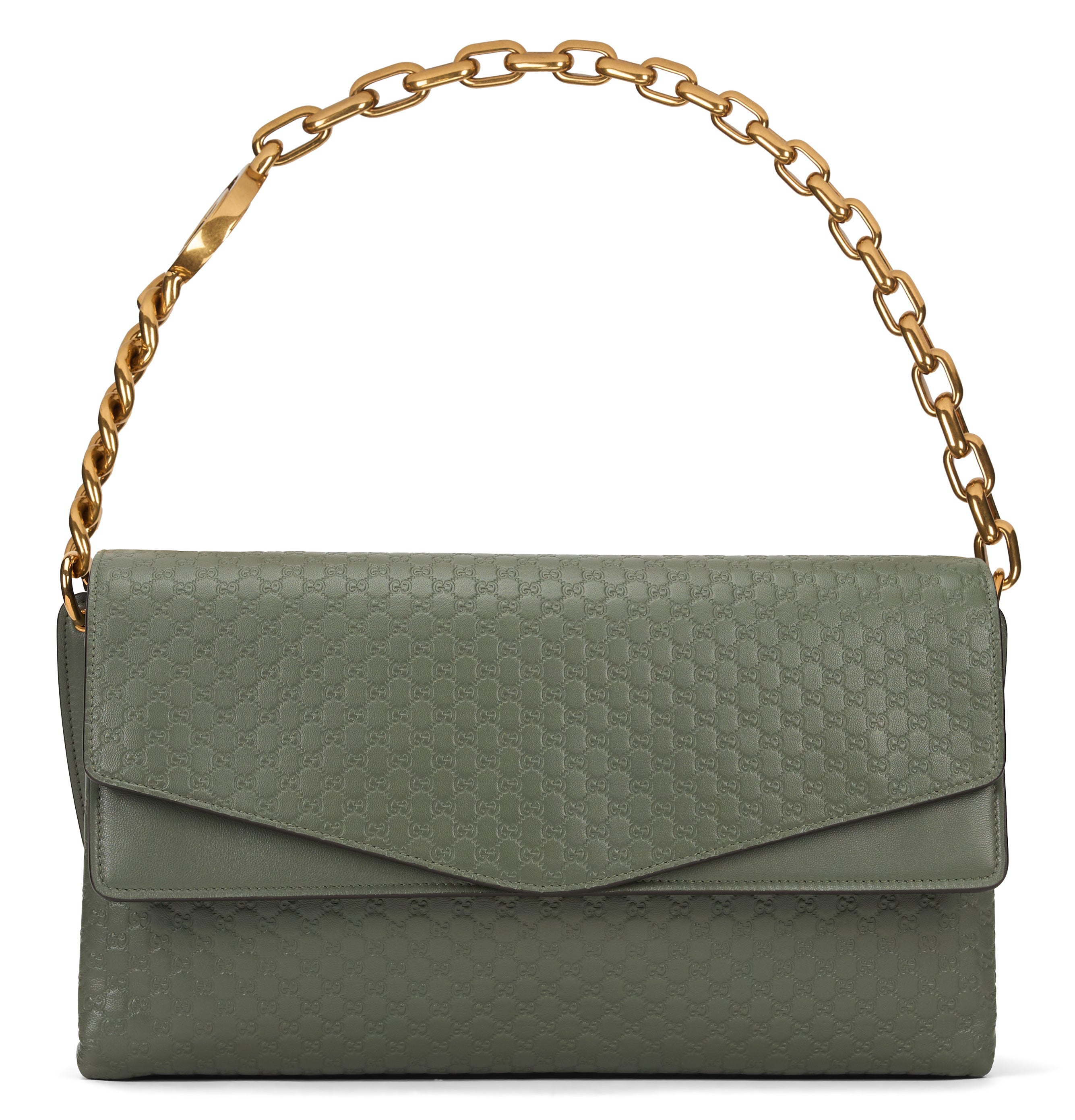 Gucci Borsa in pelle con monogram GG goffrato