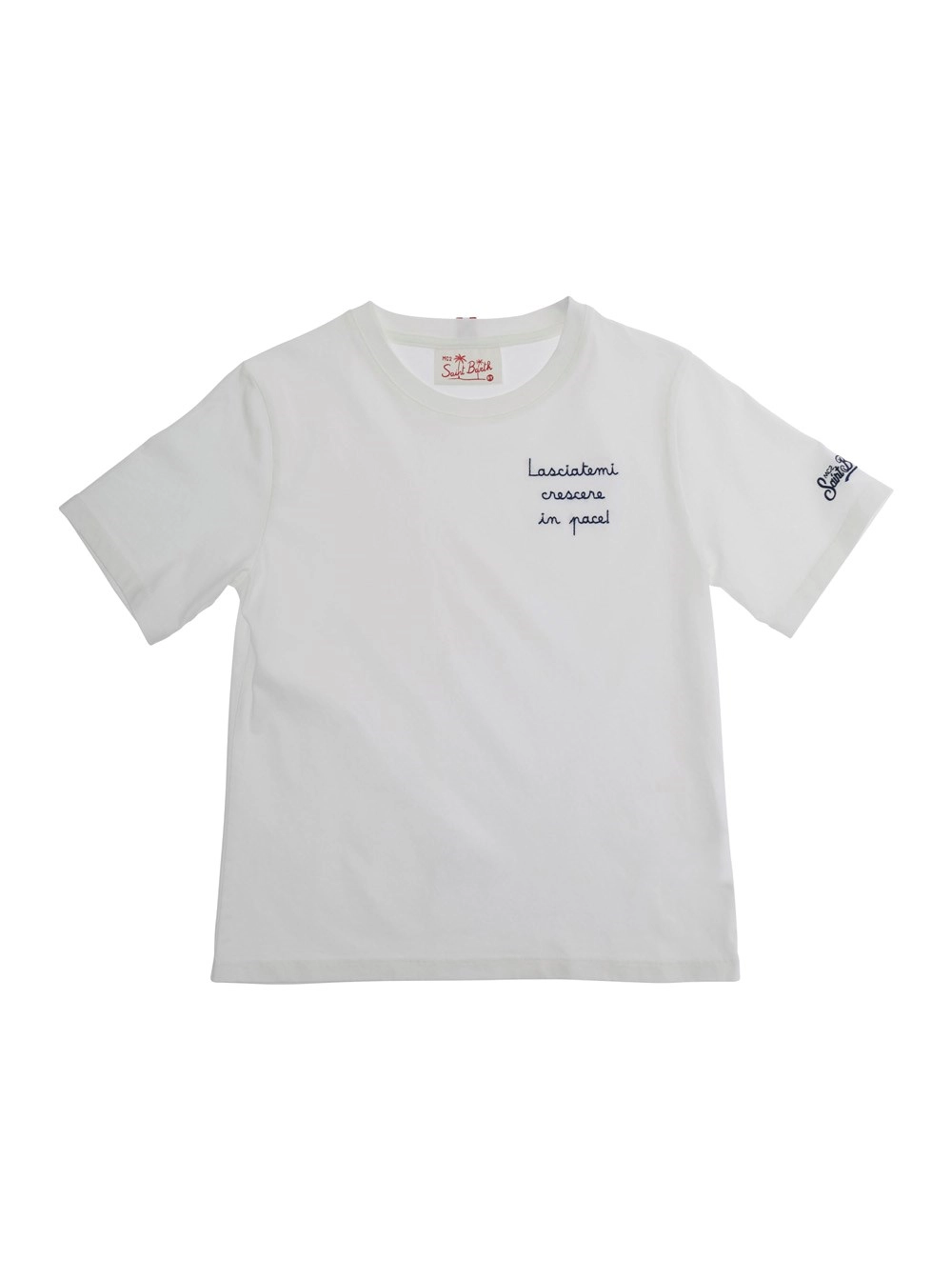Mc2 saint barth kids T-Shirt 'PORTOFINO JR' con Stampa sul Fronte in Bianco Bambino