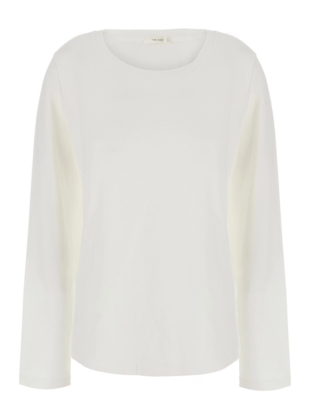 The Row t-shirt 'KALTO' con scollo rotondo ampio e maniche lunghe in cotone Bianca donna