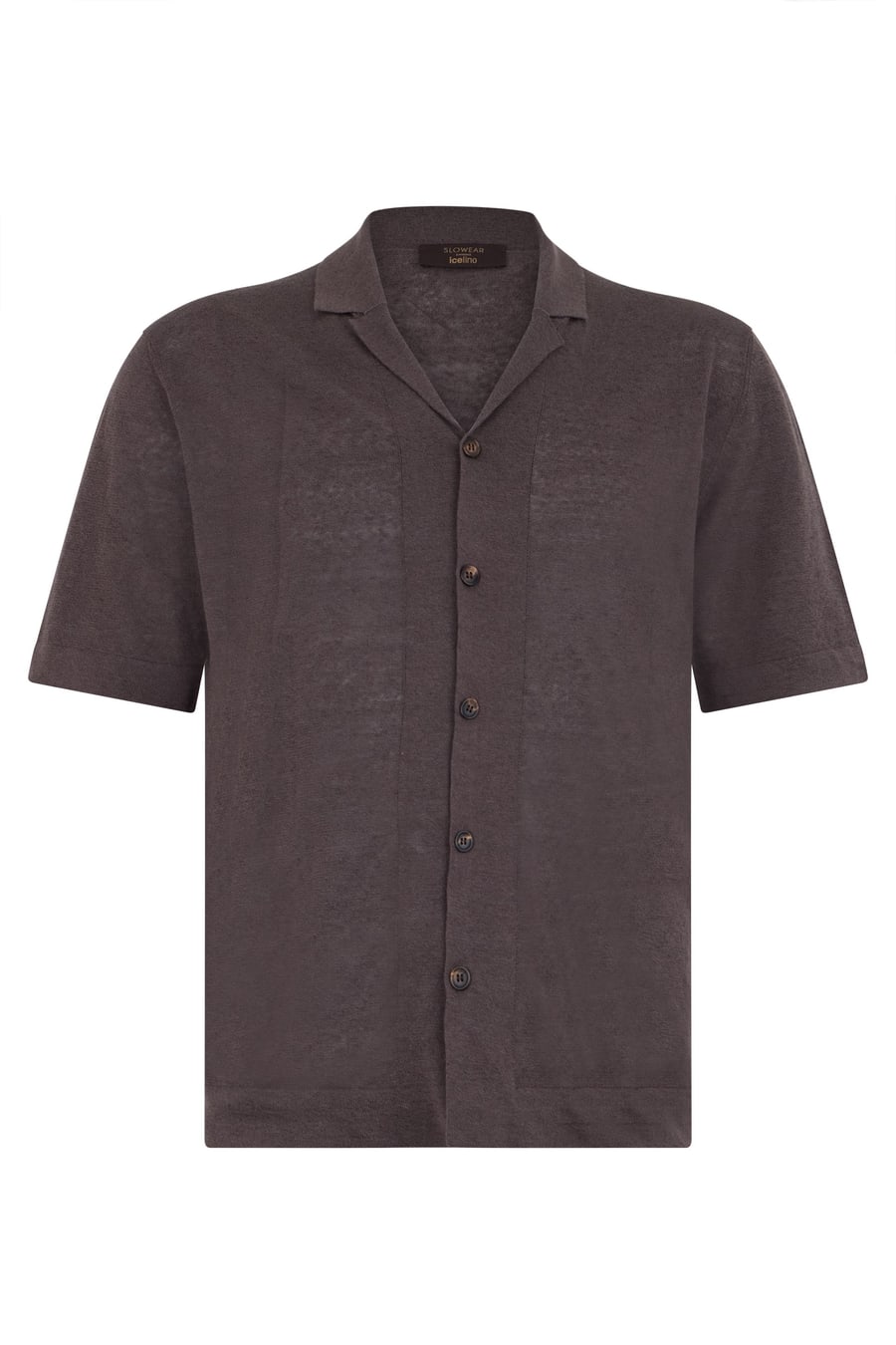 Slowear Camicia a Maniche Corte in lino misto cotone