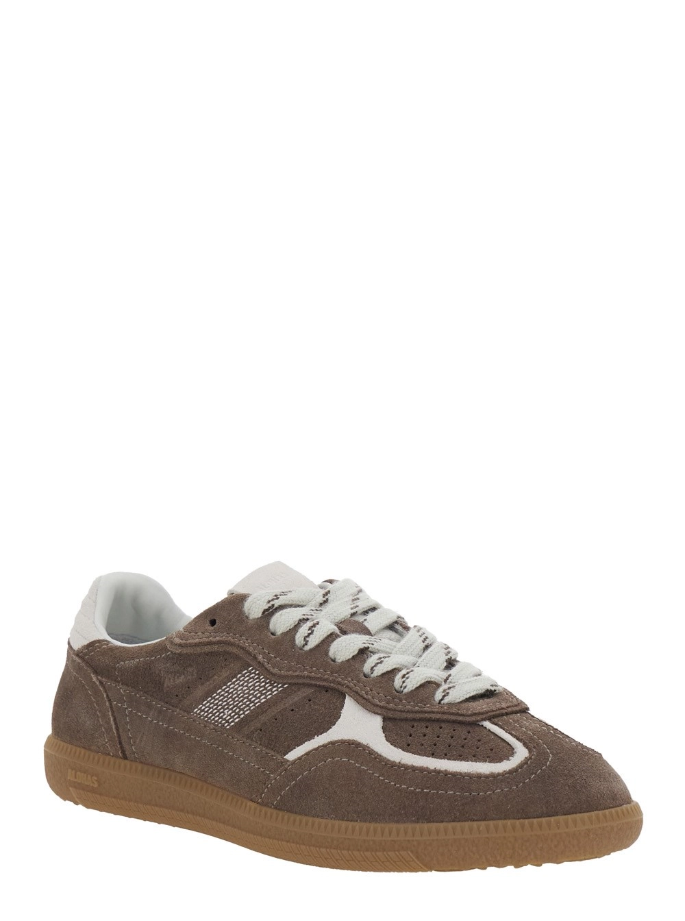 Alohas Sneaker 'Tb.490' Low Top con Dettaglio Logo Inciso sul Lato e Dettagli Traforati in Pelle Marroni Donna, view 2