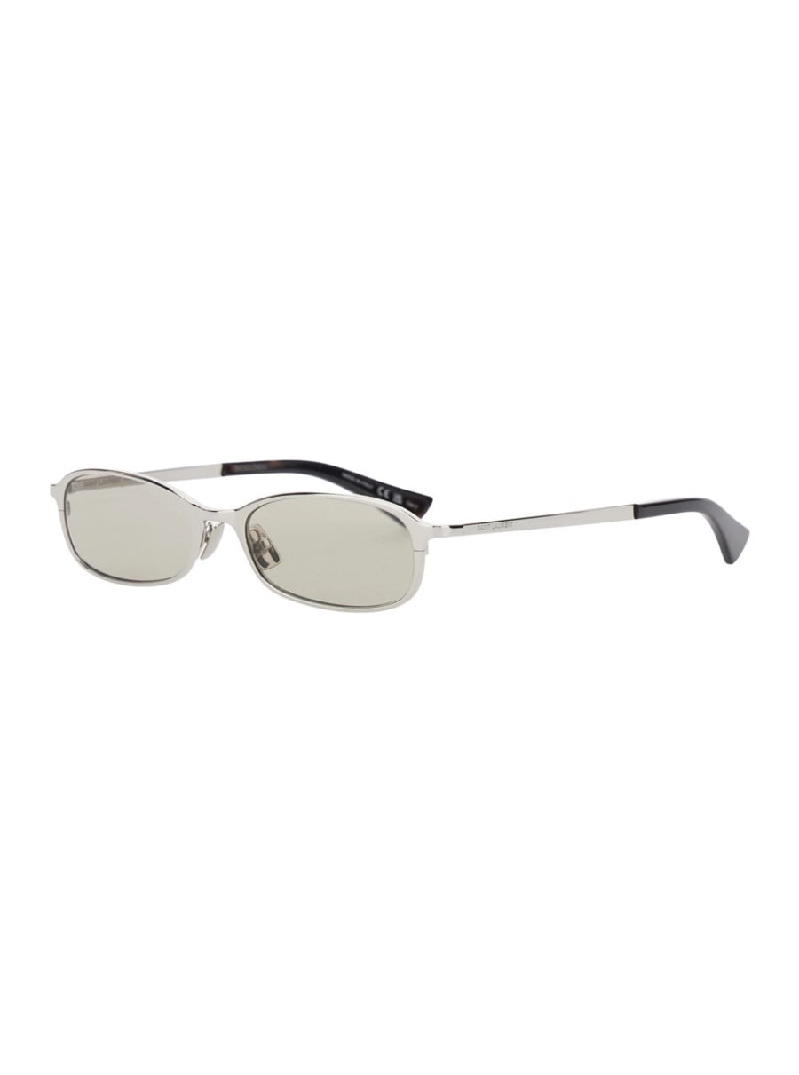Saint Laurent Occhiali da Sole '934' con logo lettering sulle aste in acetato metallici donna