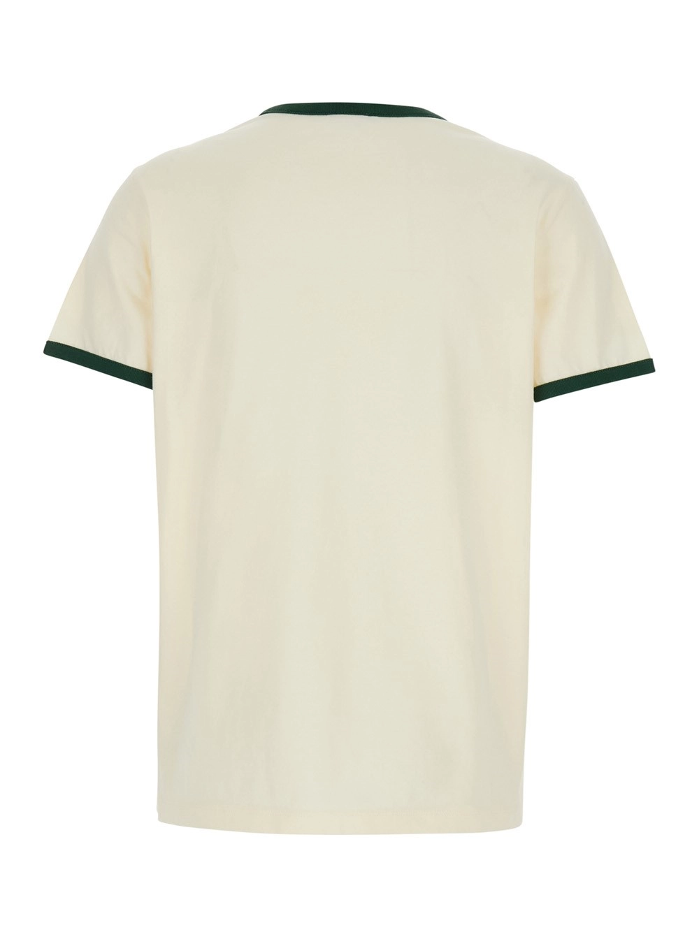 Moncler T-Shirt con Logo stampato sul Fronte in Cotone Bianca Donna, view 2
