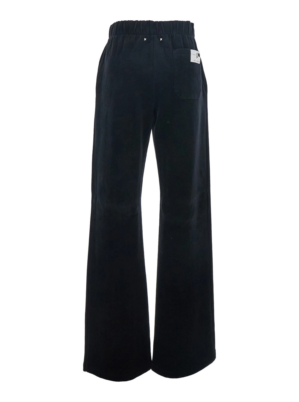 Golden Goose Pantaloni da Jogging con Vita Elasticizzata in Misto Cotone Neri Donna, view 2