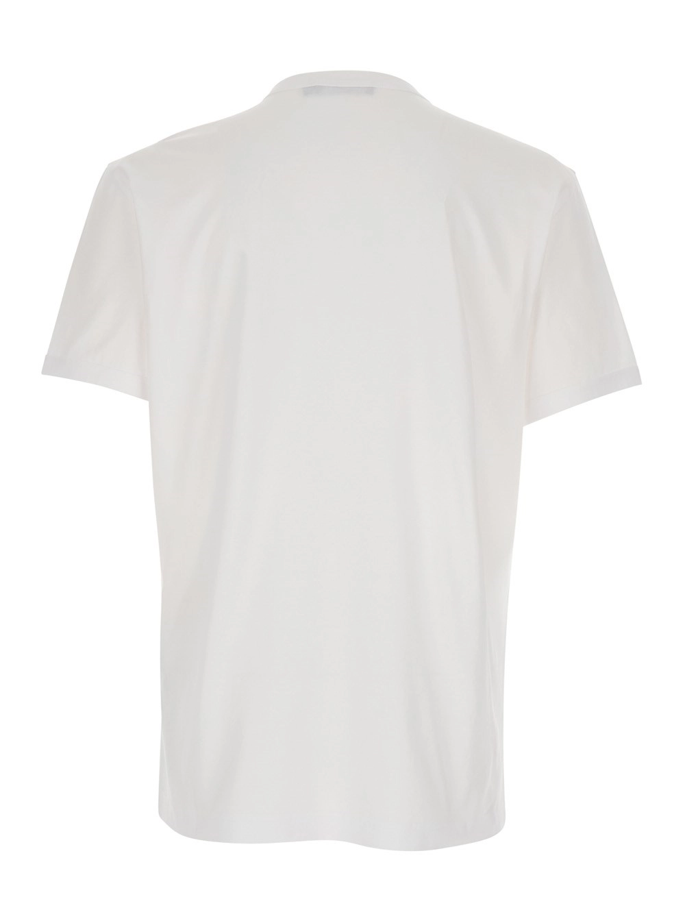 Dolce & Gabbana T-shirt con Logo DG in Cotone Bianca Uomo, view 2