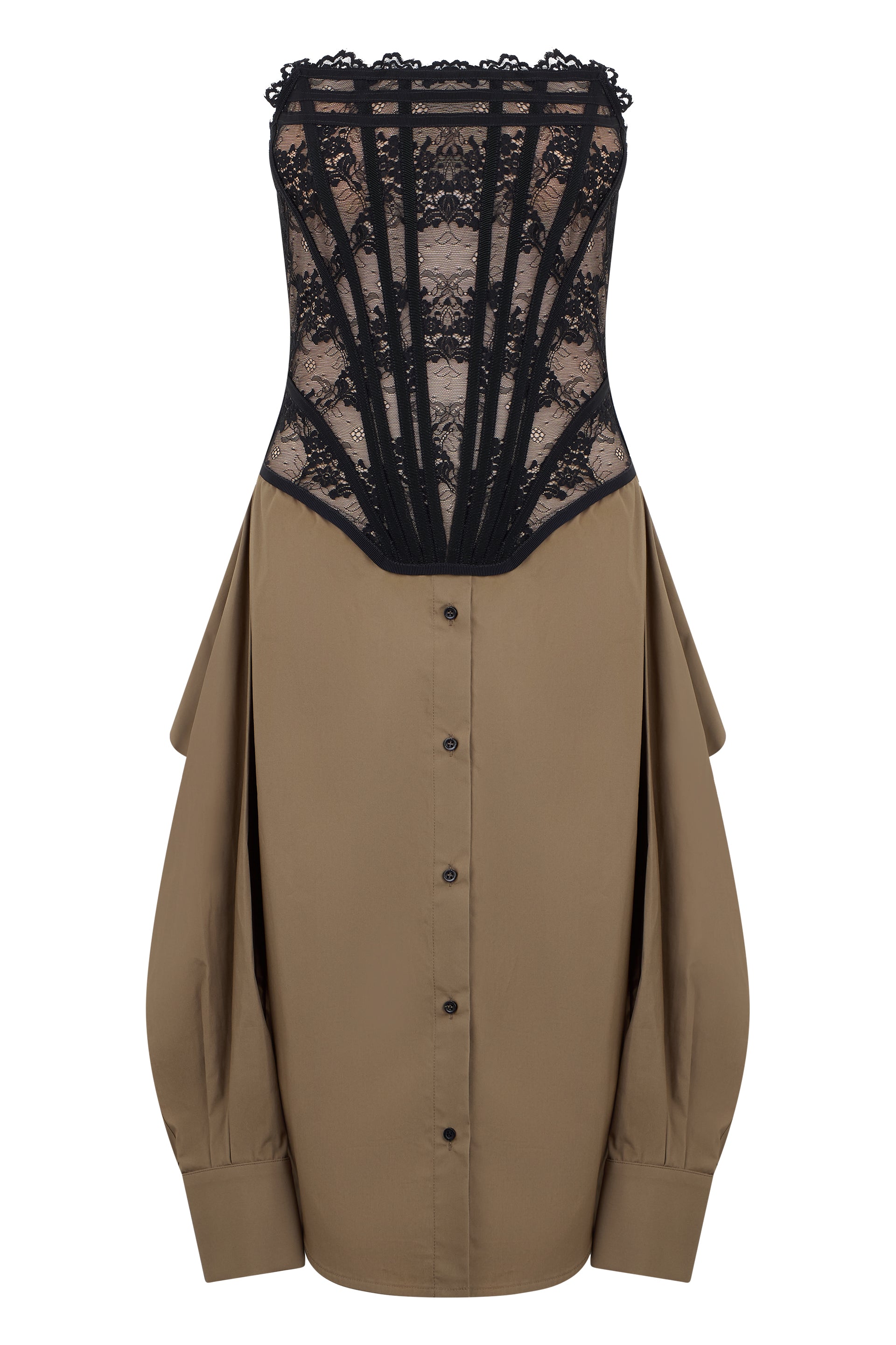 Giuseppe Di Morabito Abito mini in cotone con pizzo