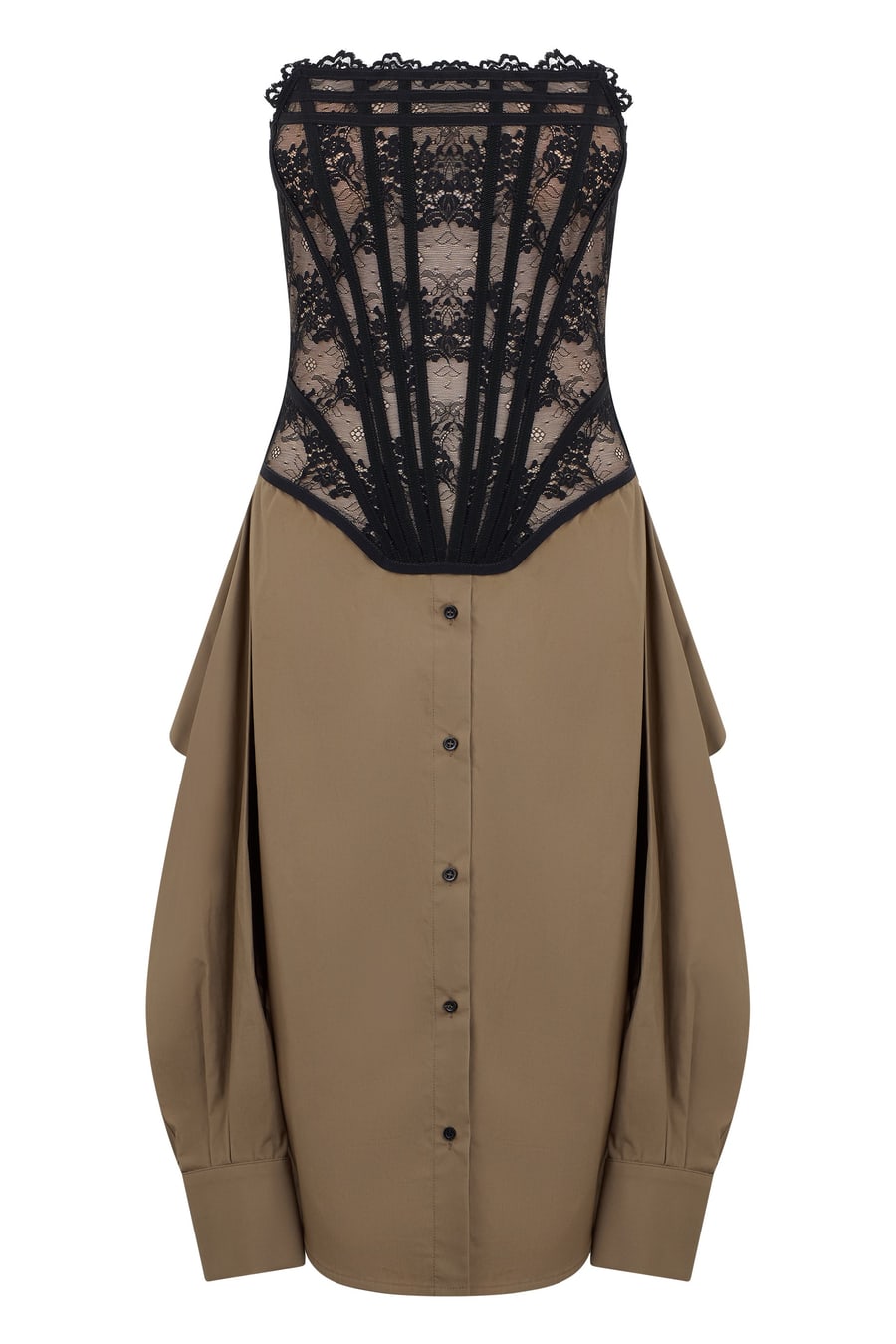 Giuseppe Di Morabito Abito mini in cotone con pizzo