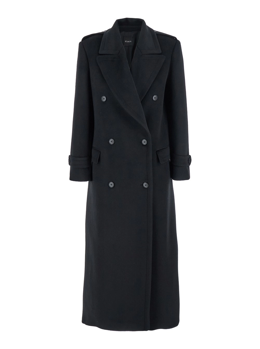 Leplain Cappotto oversize con collo a camicia e tasche in nero per donna