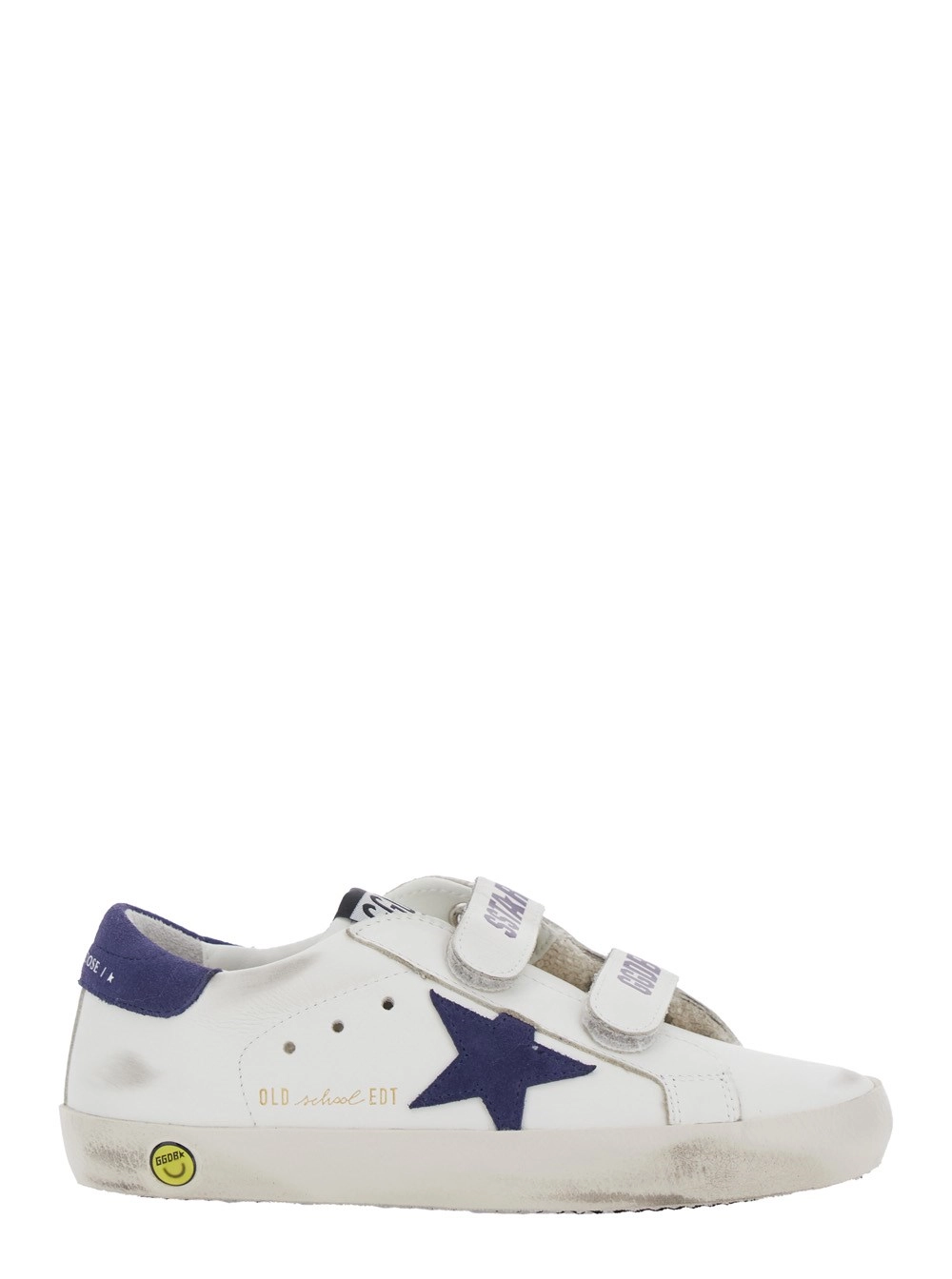 Golden goose kids Sneaker Basse 'Old School' con Patch Stella Laterale in Pelle Bianche Bambino