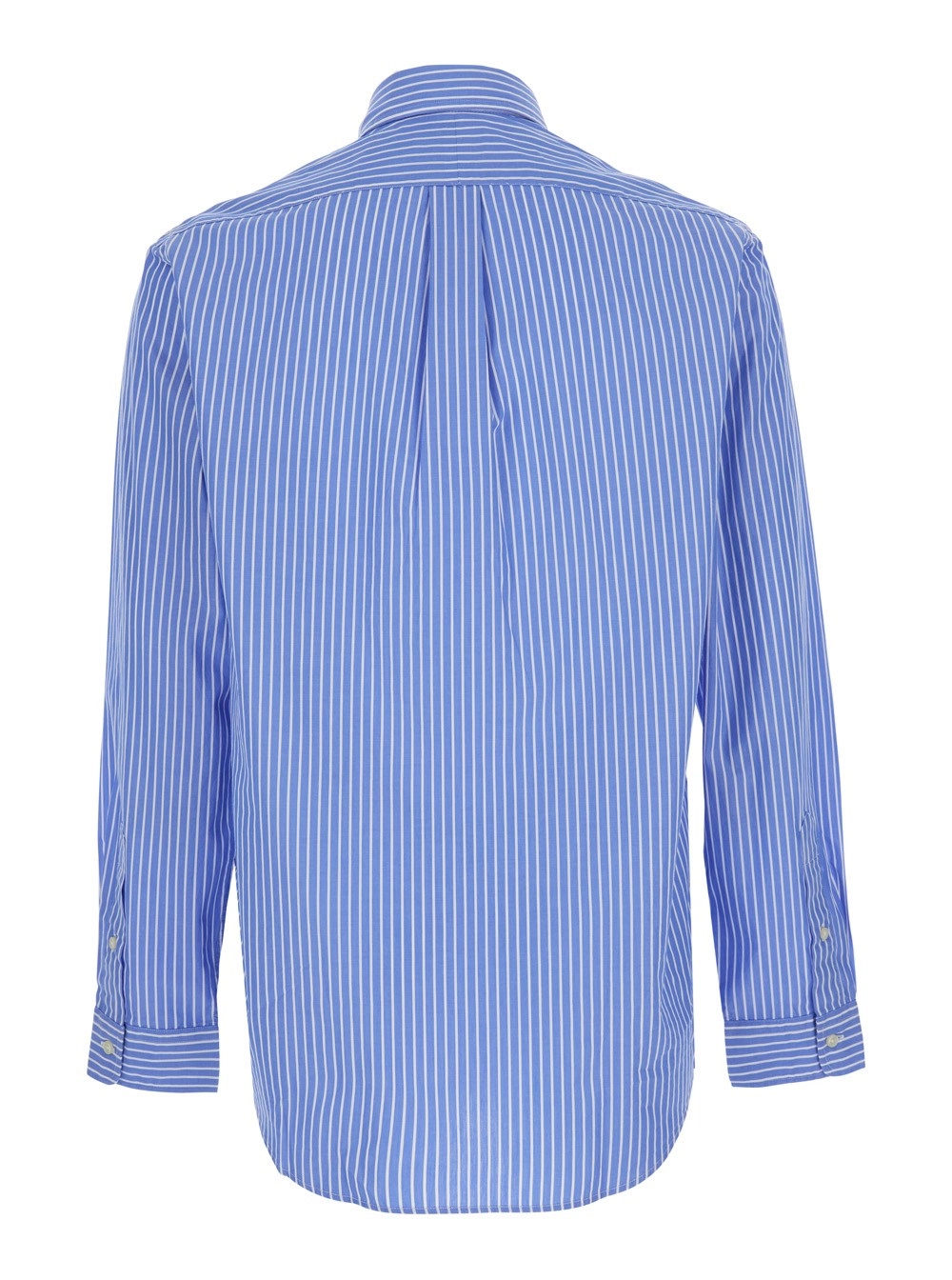 Polo Ralph Lauren RIGA LAVATA Blu Camicia con Collo Classico e Maniche Lunghe in Cotone Uomo, view 2
