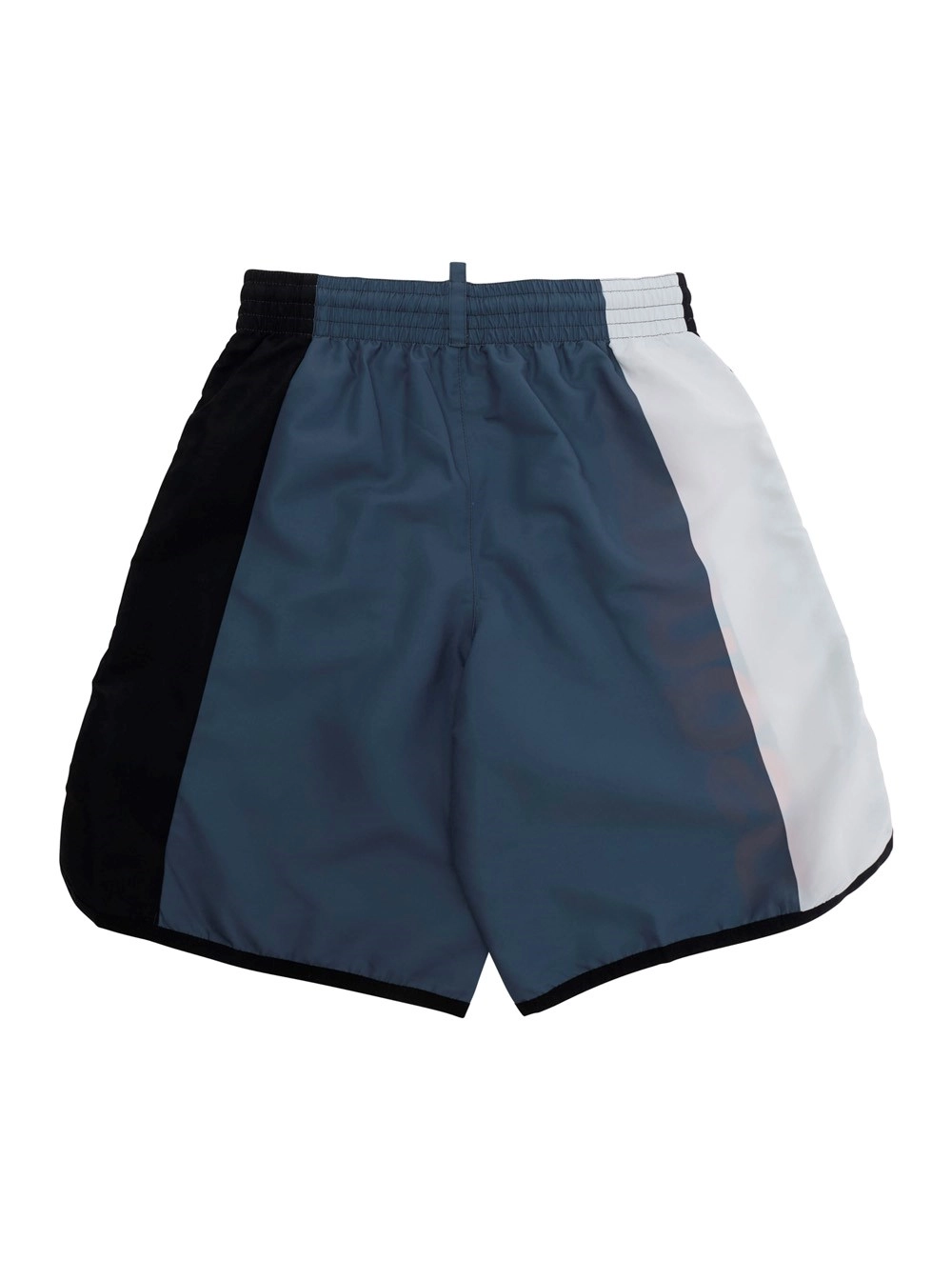 Dsquared2 kids Costume da bagno con maxi logo lettering sul fronte e design color-block in tessuto tecnico grigio bambino, view 2
