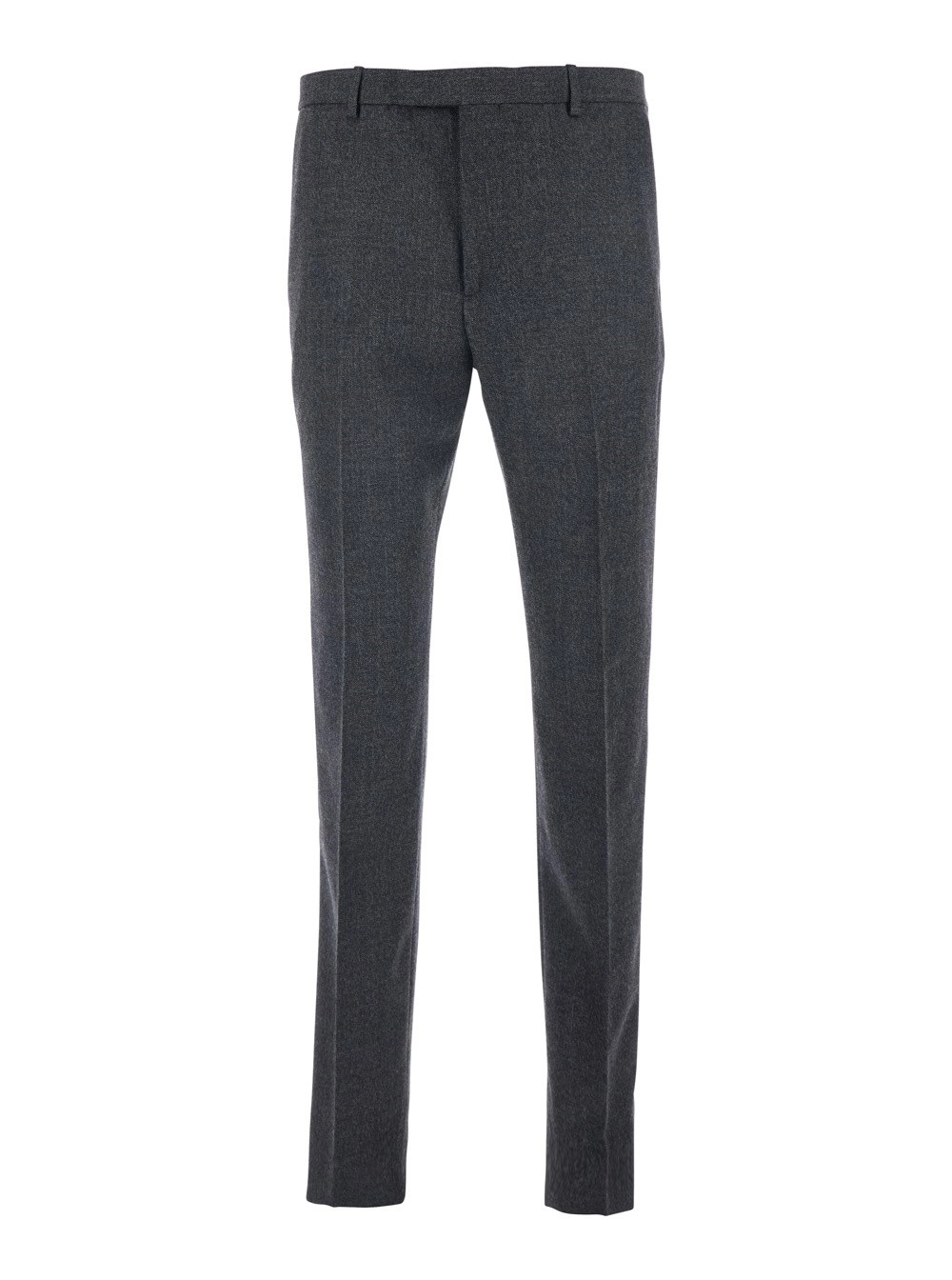 Gucci Pantaloni Sartoriali con Passanti per Cinture in Lana Grigi Uomo