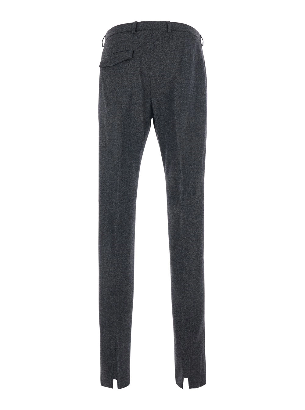 Gucci Pantaloni Sartoriali con Passanti per Cinture in Lana Grigi Uomo, view 2