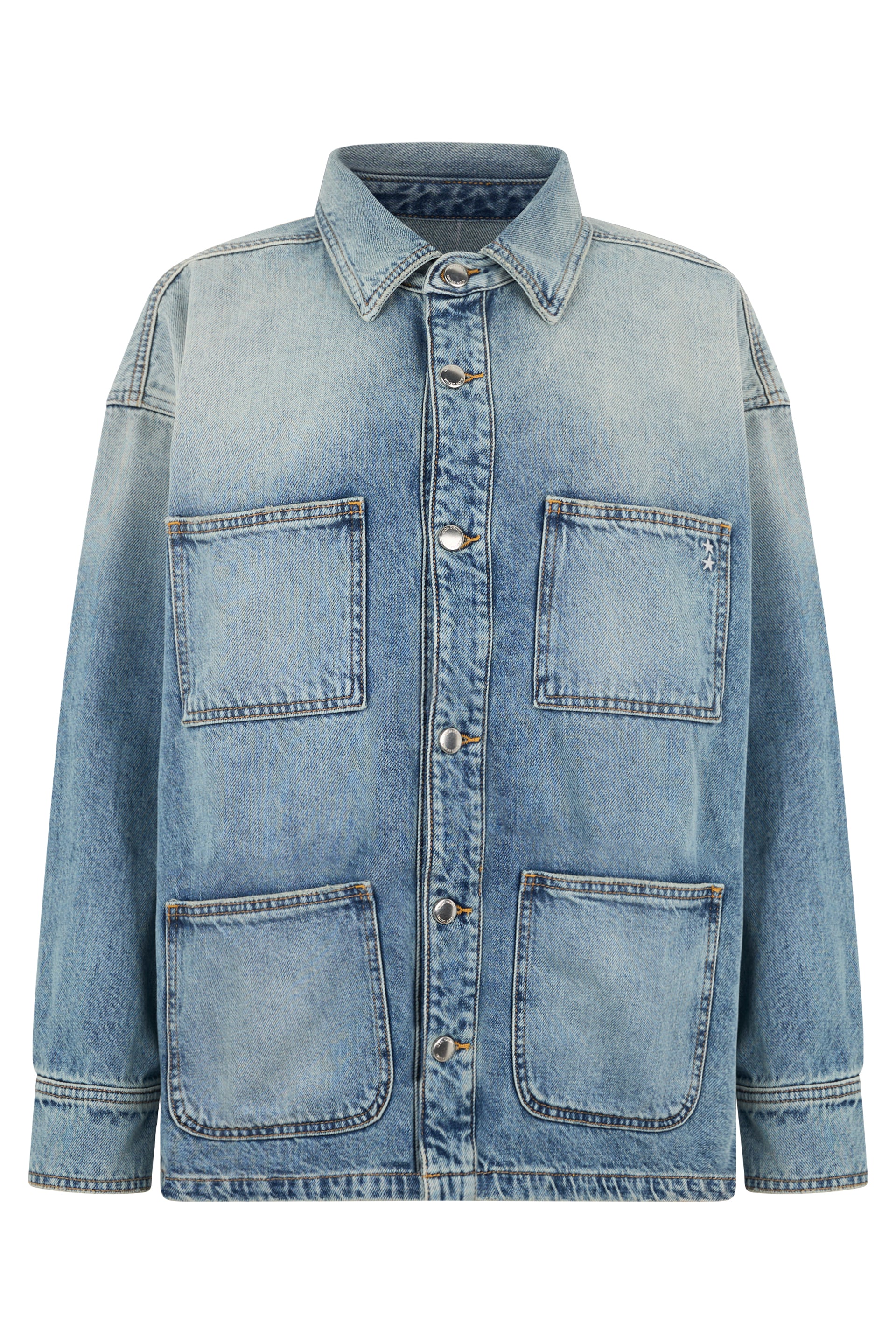 Icon Denim Giacca in denim con tasche applicate