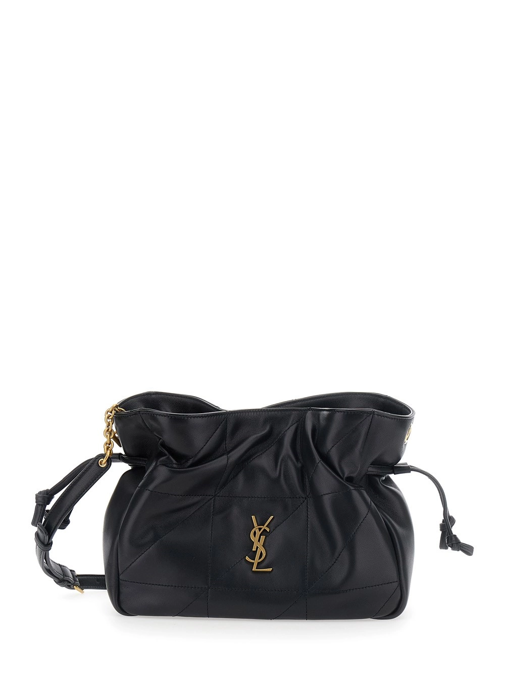 Saint Laurent Borsa a Tracolla 'Jamie' con Cassandre e Tracolla con Catena in Pelle Nera Donna