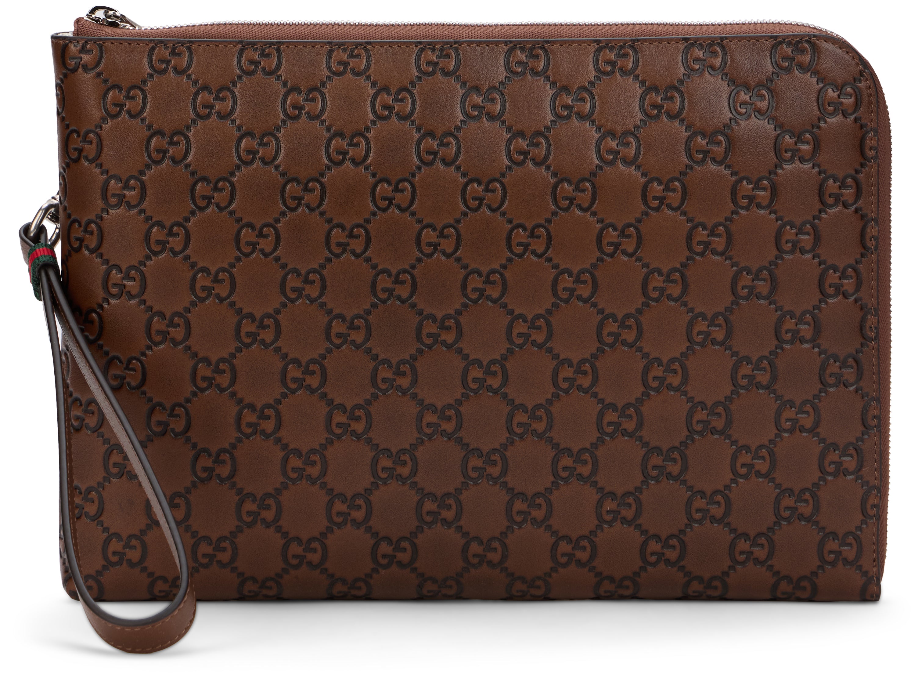 Gucci Borsa Pouch GG Emblem in pelle