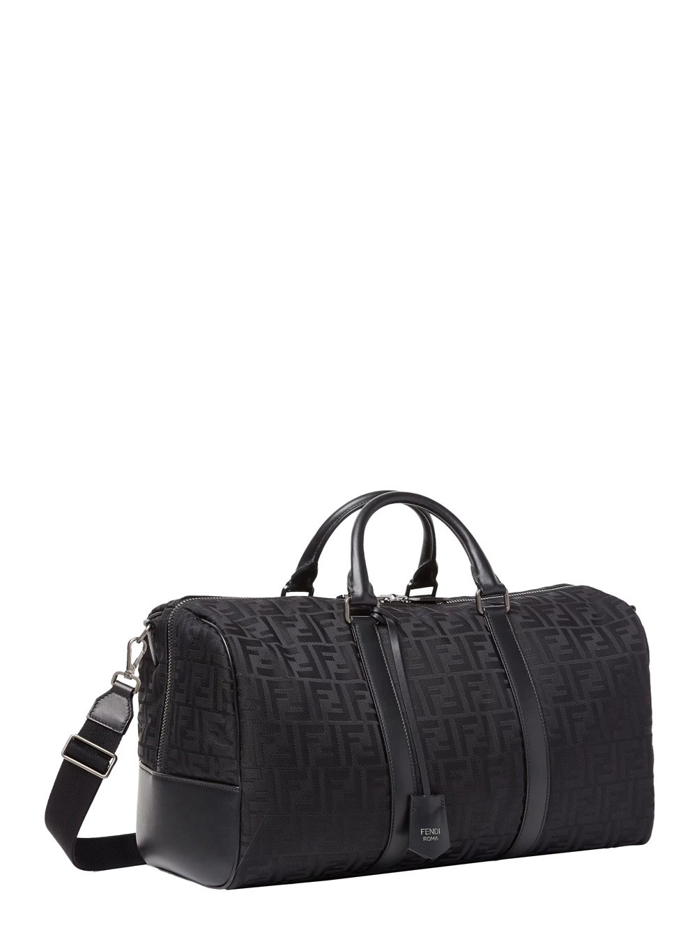 Fendi Borsa di viaggio con Tracolla Regolabile e Removibile con Lucchetto e Logo Lettering In Tessuto uomo, view 2