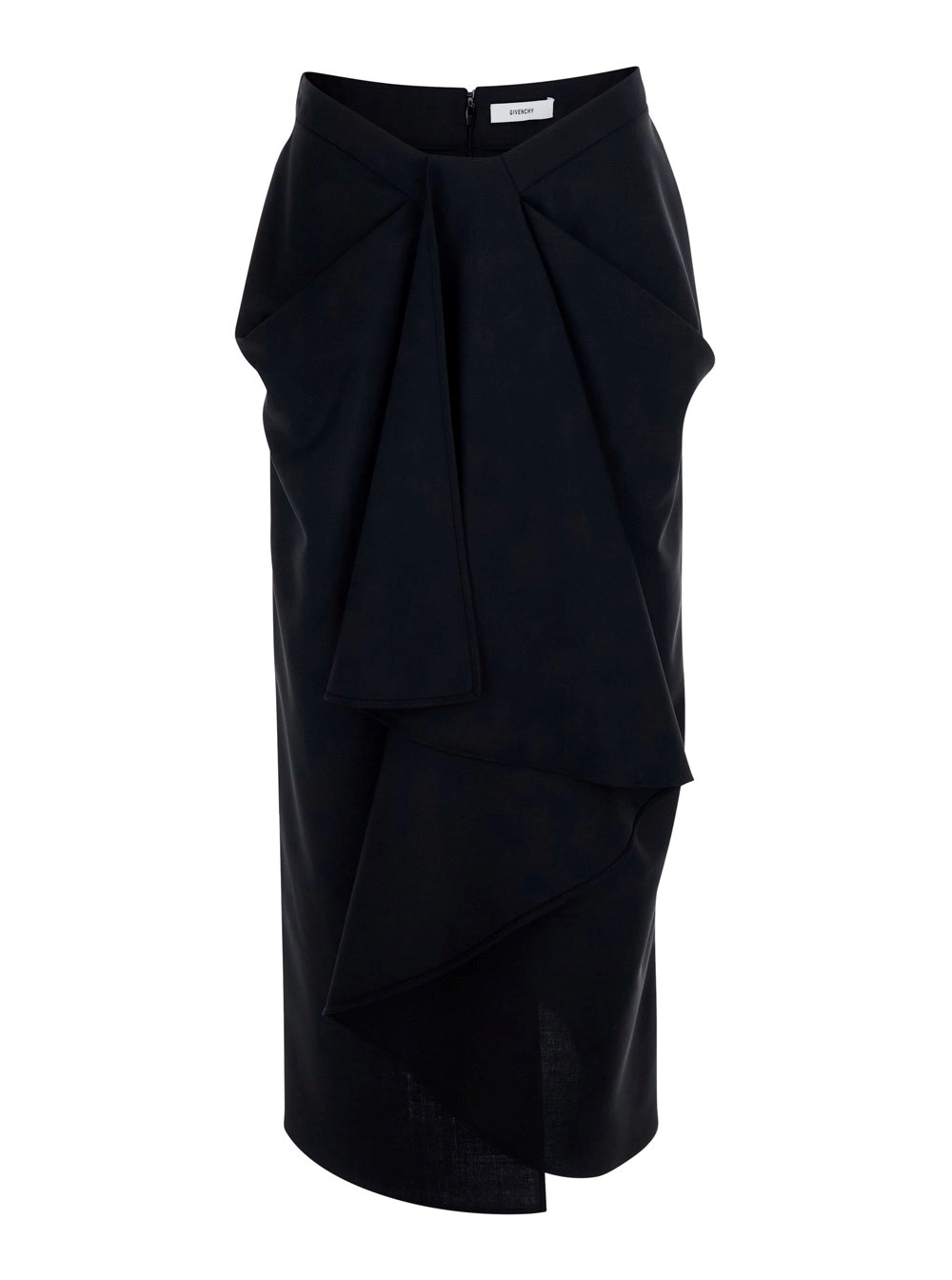 Givenchy Gonna a tubino 'Nera' con design avvolgente in tessuto in nero donna