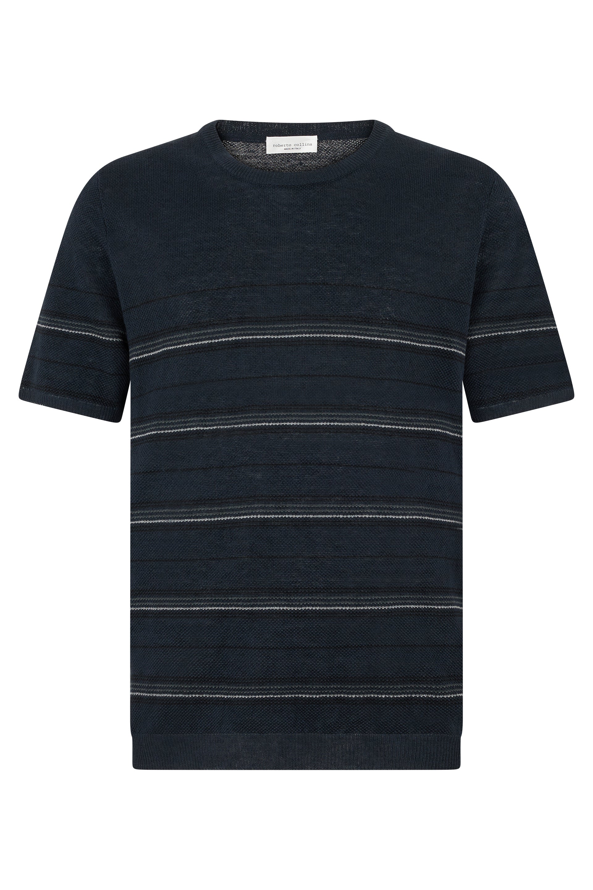 Roberto Collina T-shirt in piqué a righe