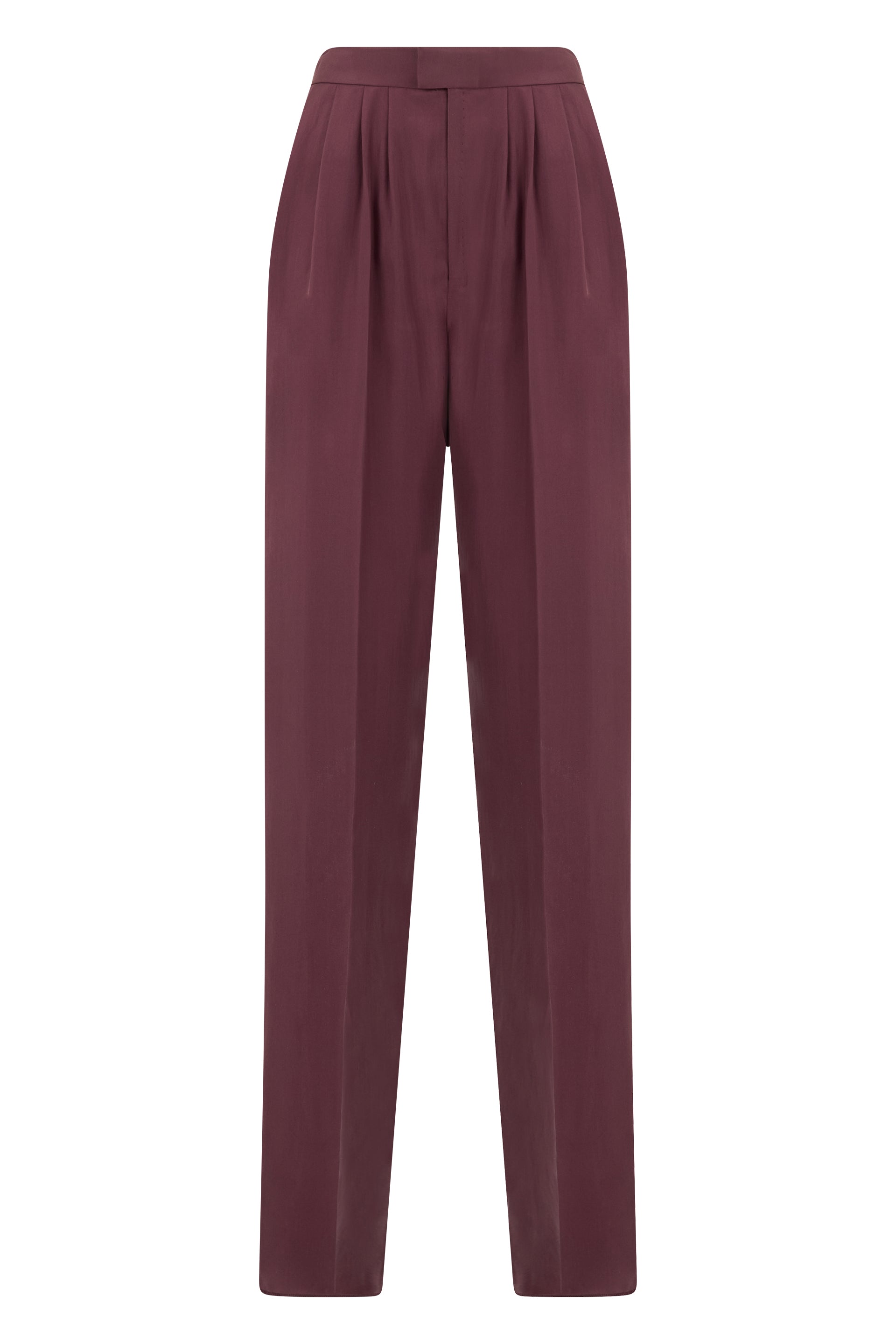 Saint Laurent Pantaloni sartoriali in seta