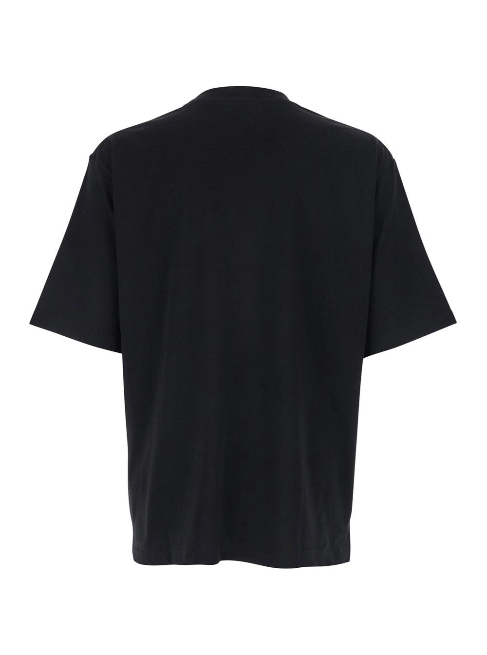Dsquared2 T-shirt Girocollo con Logo sul Fronte in Cotone Nera Uomo, view 2