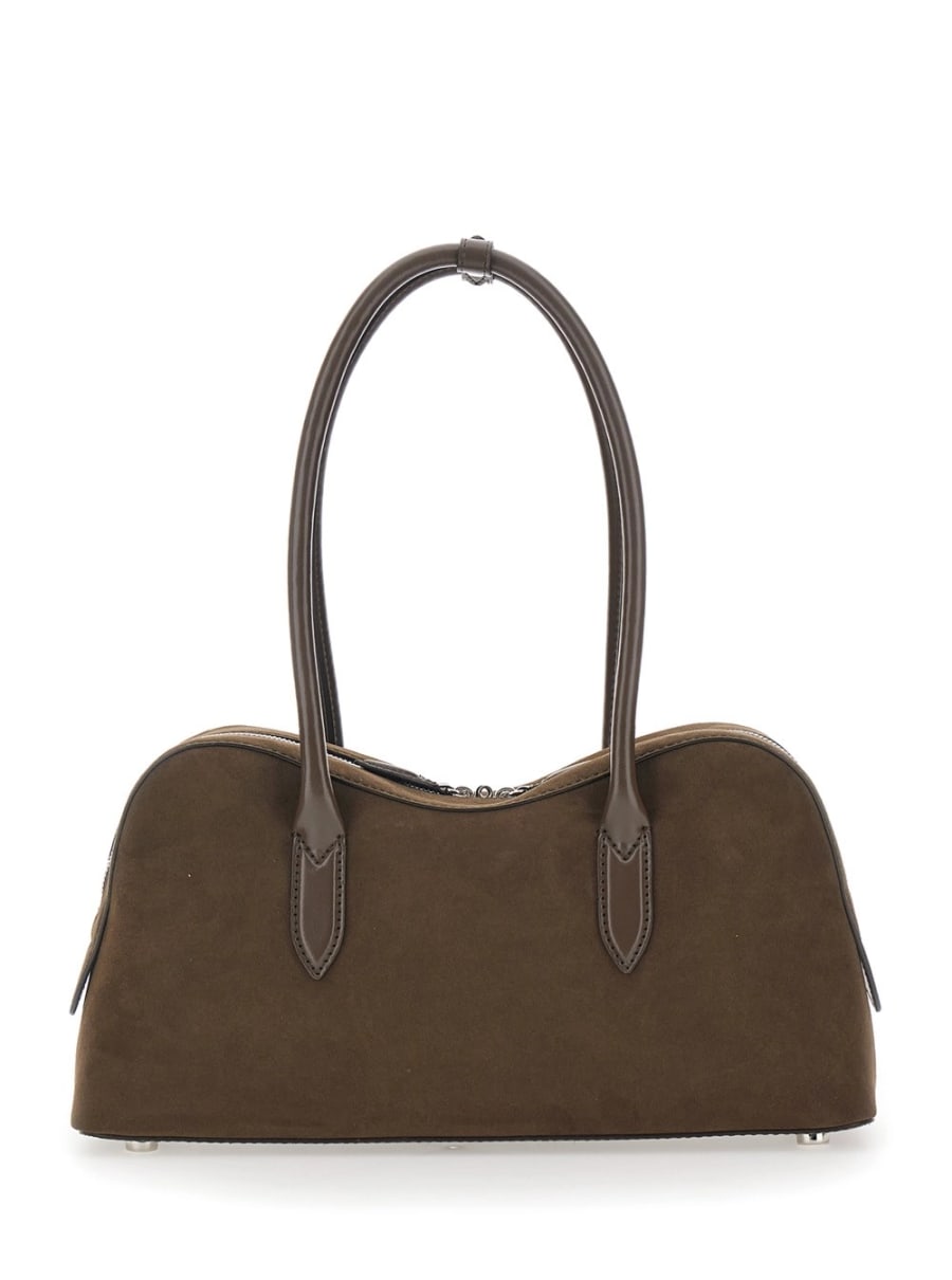 Stella McCartney Borsa a Spalla 'Lucchetto' con Dettaglio Logo in Ecopelle Marrone Donna, view 4