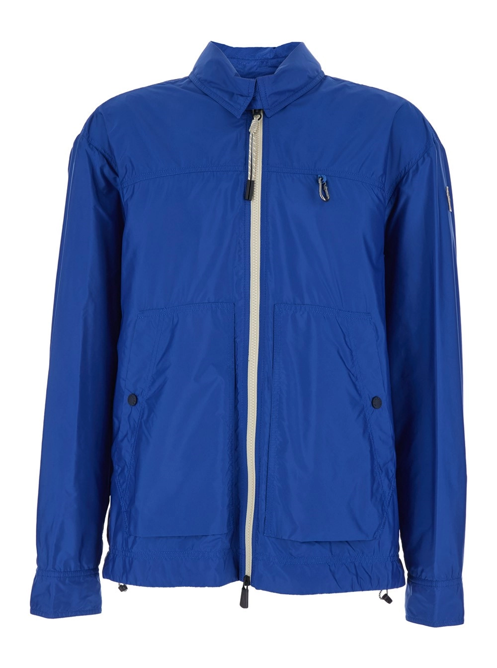 Moncler grenoble Giubbotto 'Brive' con Patch Logo sulla Manica in Tessuto Tecnico Blu Uomo